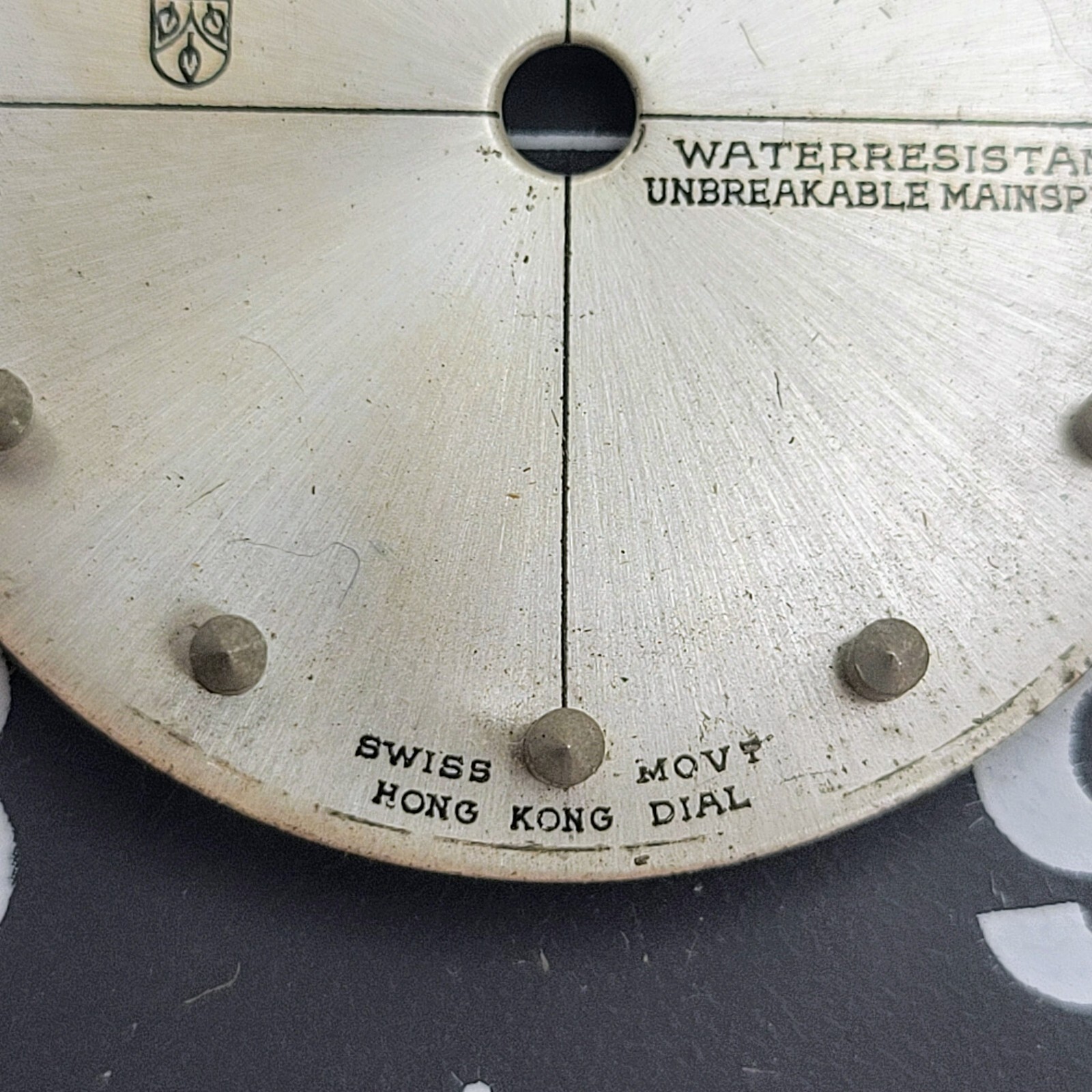 1950’s Eloga (Landau) Dress Watch Target Dial Part, 30.5mm, Raised Markers