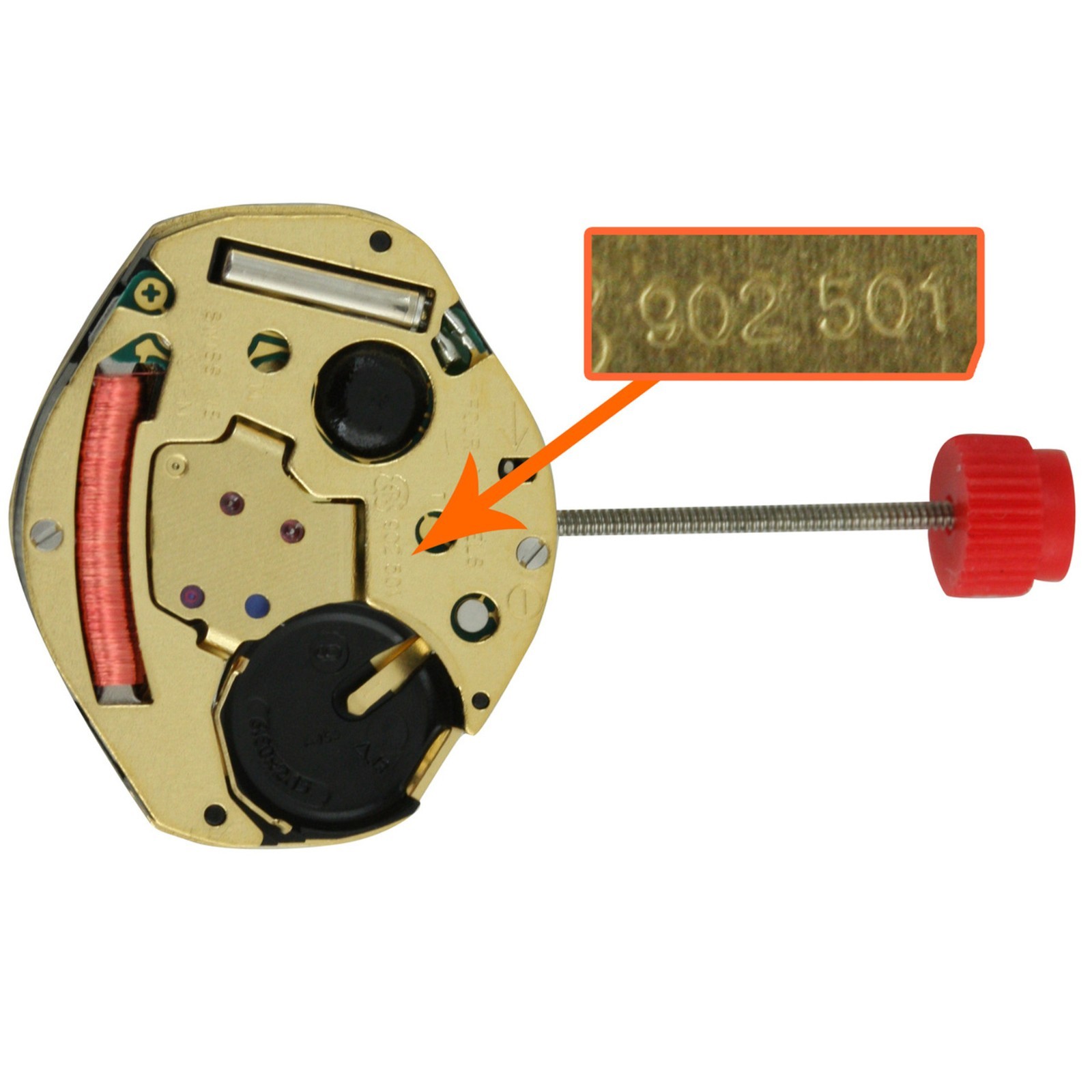 ETA 902.501, 2 Hands, Swiss Made Quartz Watch Movement Ht. 4.00MM