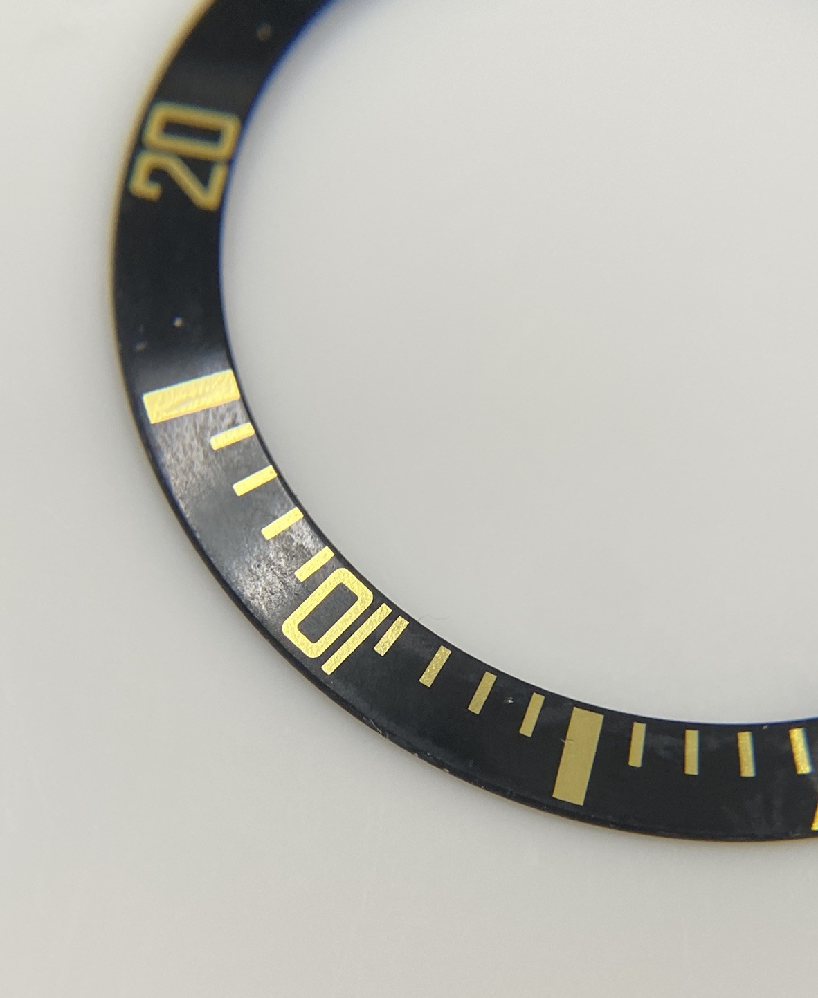 Genuine Rolex Submariner Black/Yellow Bezel Insert 16803 16613 16808 16818 #221