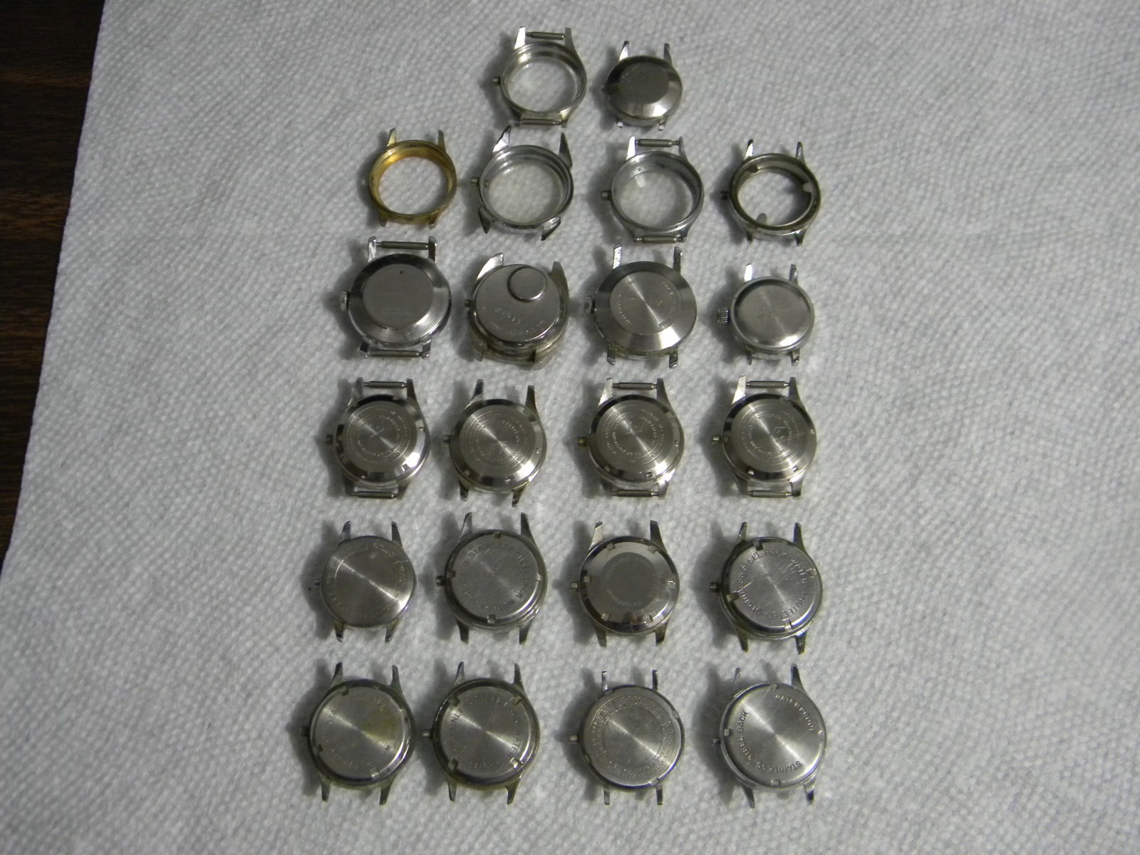Lot of Ladies Mostly Stainless Steel Wrist Watch Cases Watches and Partial Cases