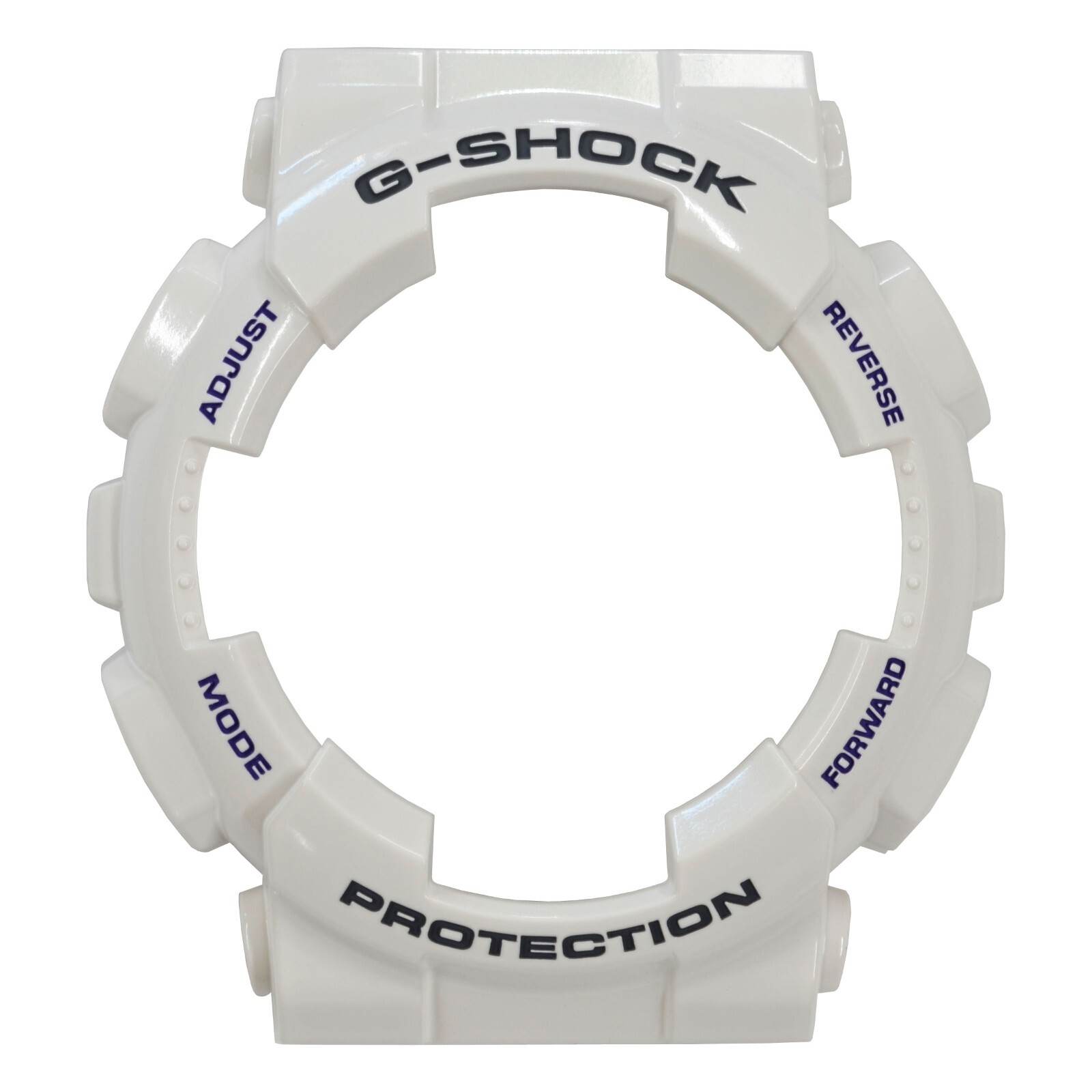 Genuine CASIO G-SHOCK Watch Band Bezel GA-100A-7A Glossy White Rubber Cover
