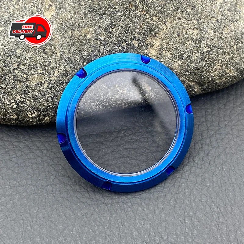 Watch Case Back Sapphire Transparent Glass Cover For Mod NH35 SKX007 Movement