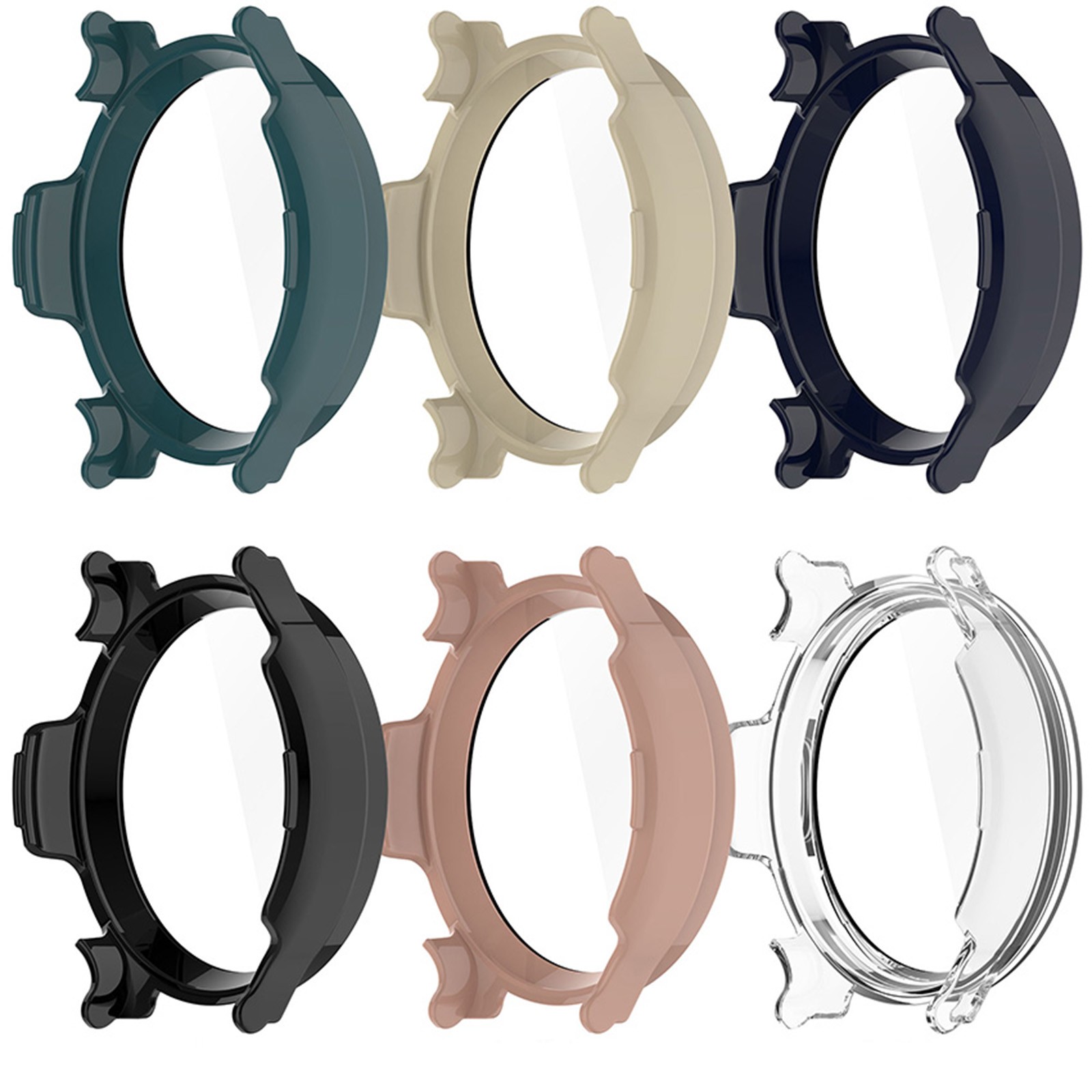 Protective Case Tempered Film All-in-One Watch Case for Garmin Lily2 Active