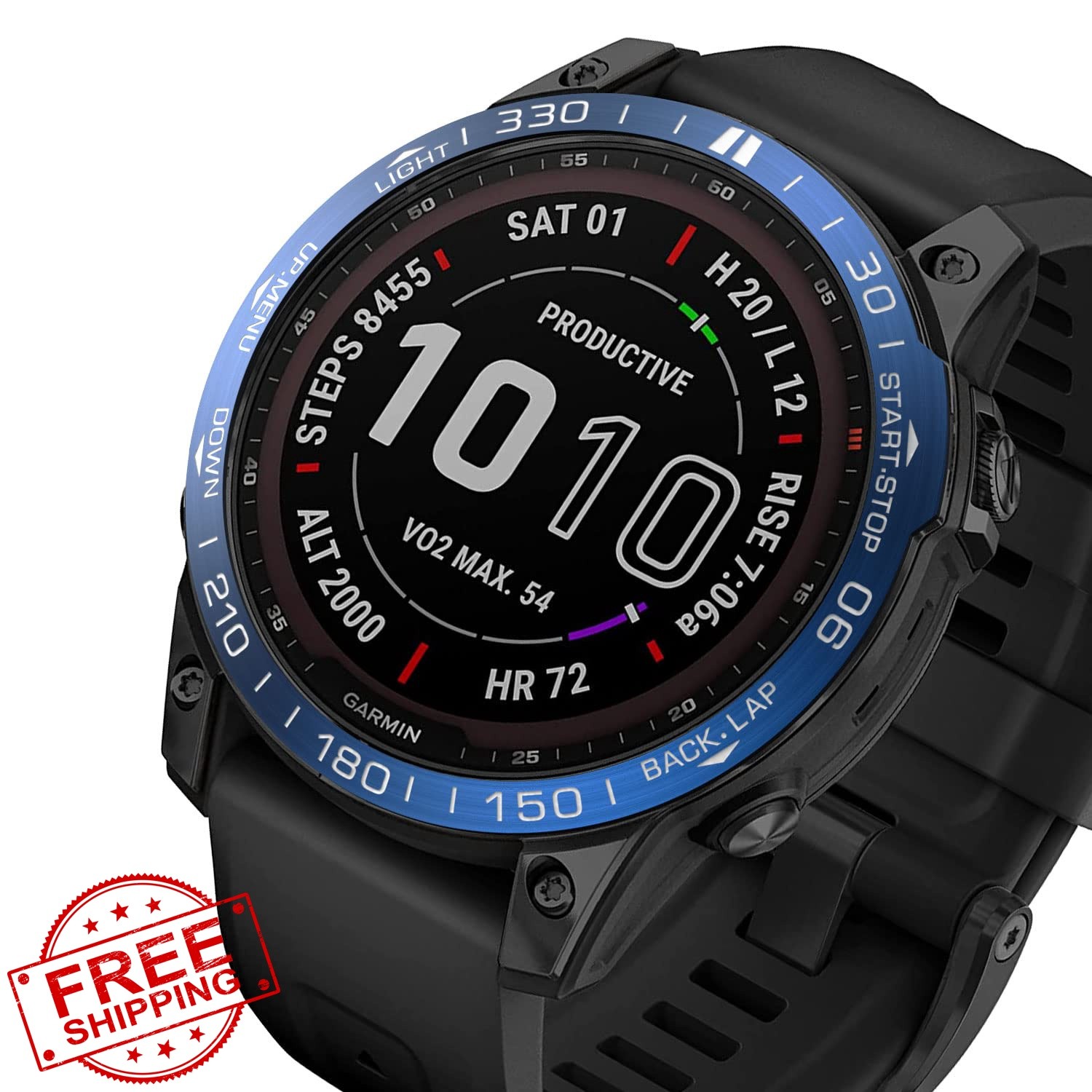 AISPORTS Bezel Styling Compatible for Garmin Fenix 7 Bezel Ring Adhesive Cove…