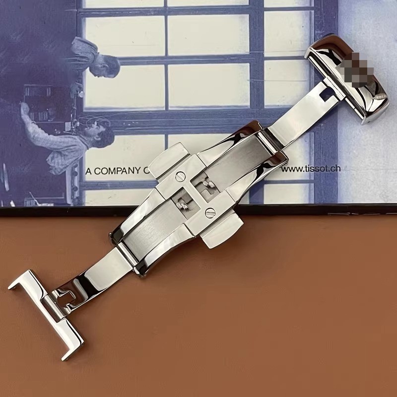 Suitable for Tissot 1853 double press butterfly clasp 316L watch clasp 14/18mm