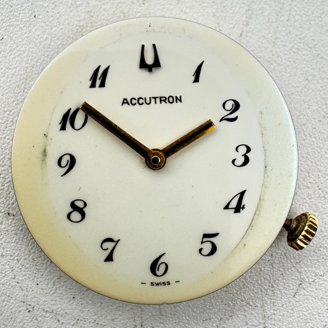 Vintage 28mm Accutron Tuning Fork Quartz Wristwatch Movement Bulova 218 3 Swiss