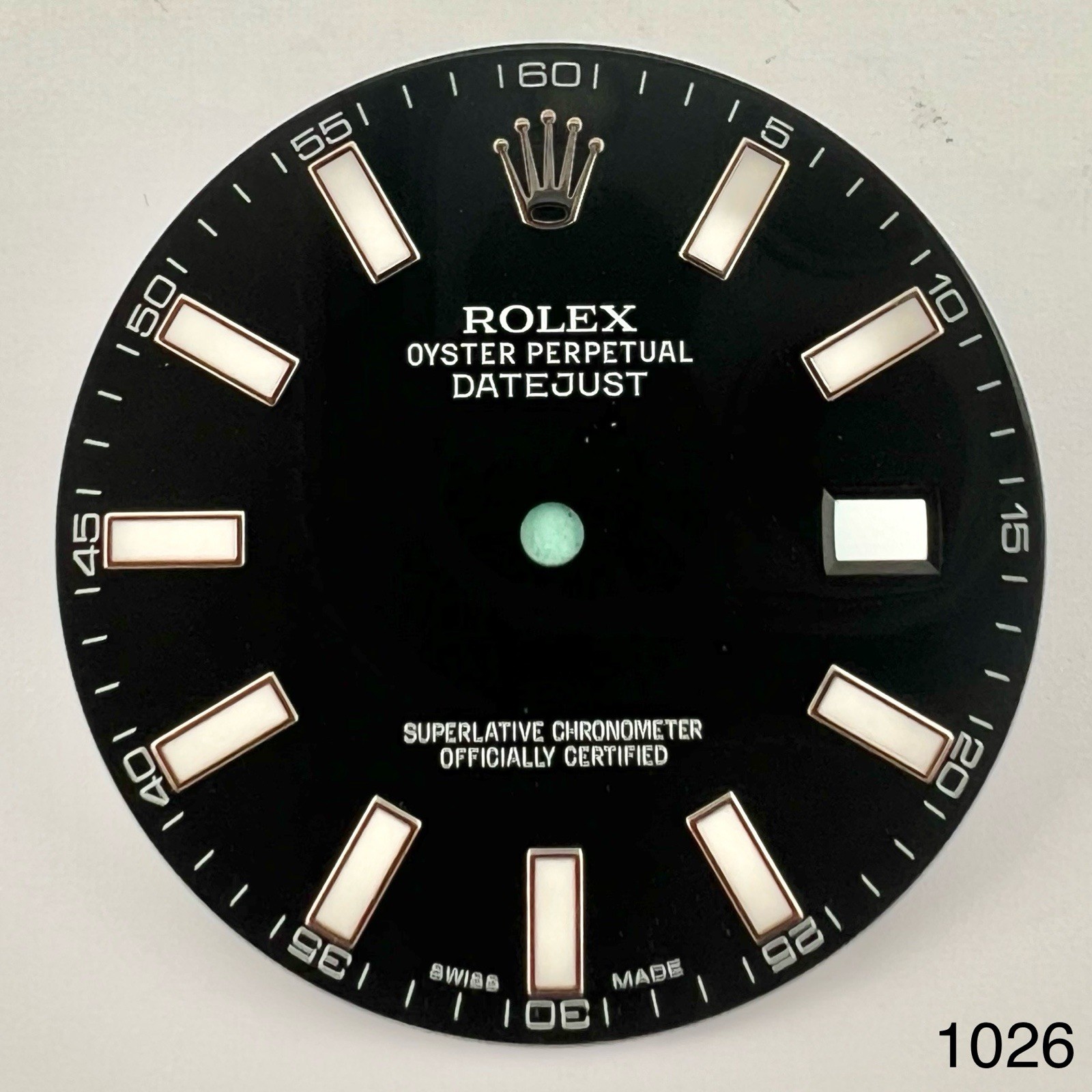 Rolex FACTORY Original Black Index Dial for 41mm Steel Datejust II 116300 116334