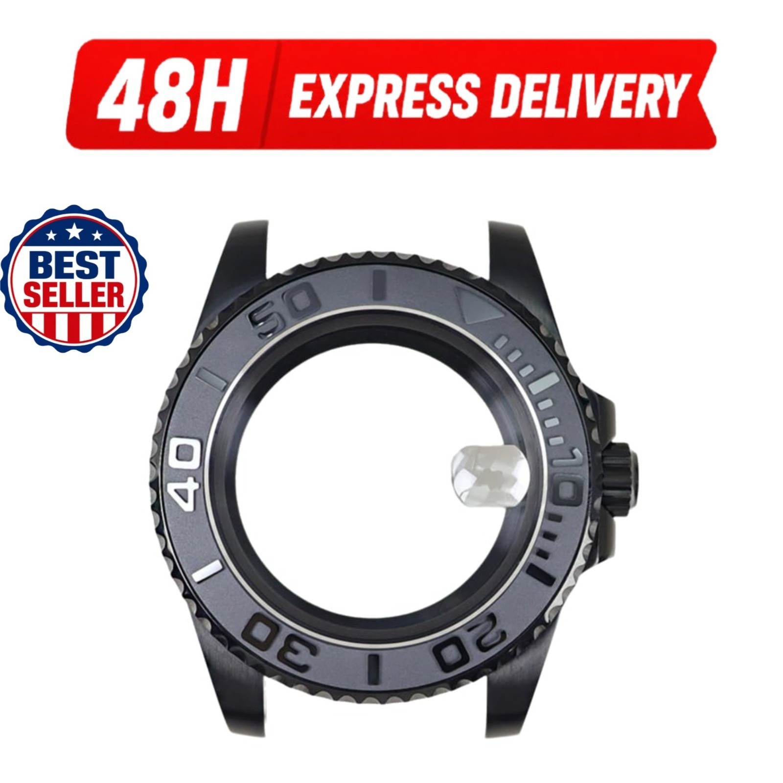 40mm Sapphire Crystal Glass for nh34 nh35 nh36 2824 8215 Movement