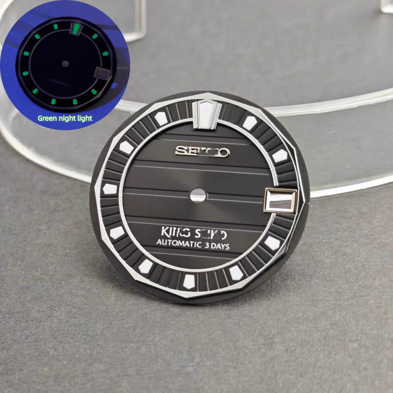28.5mm Green Luminous Watch Dial for Nh35 Nh36 Movement Modification Accessories
