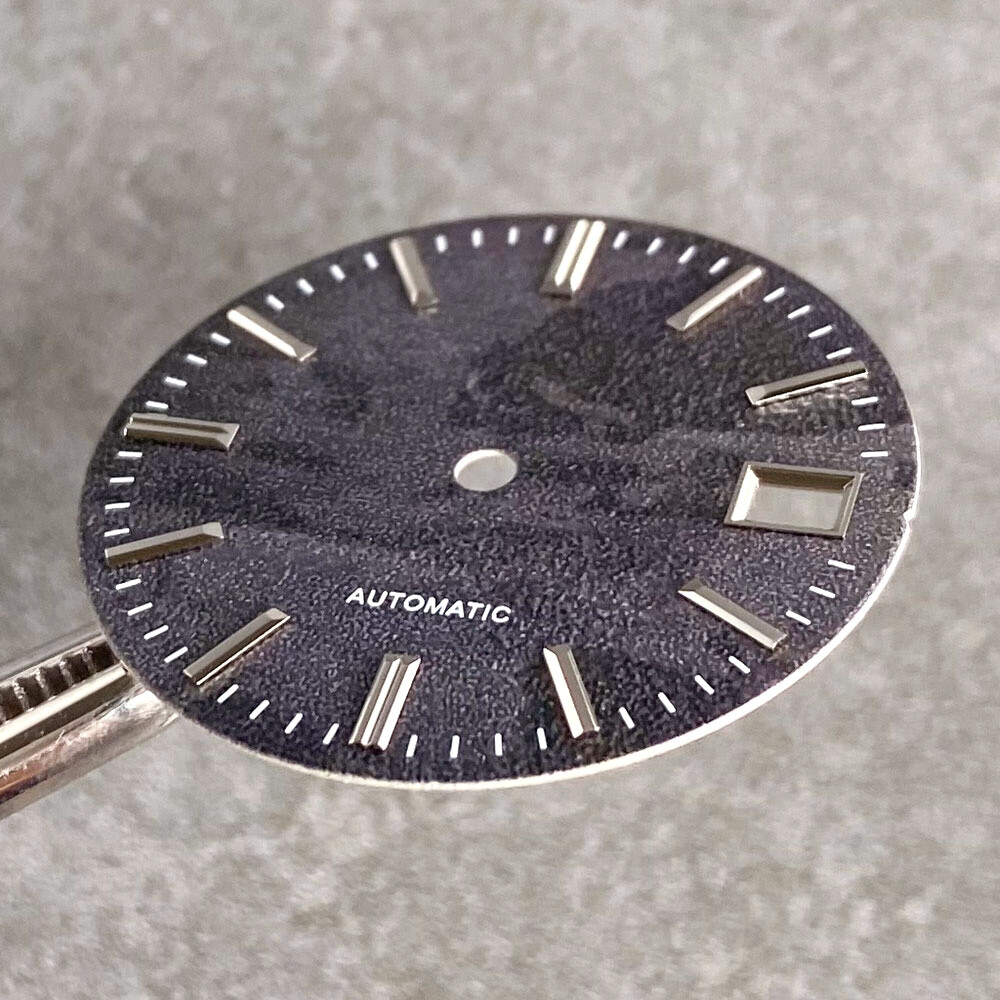 28.5mm Black Gray Blue Dial fit Japan NH35 NH36 Sea Of Clouds Grain Dial