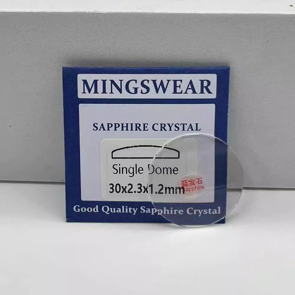 1.0mm 1.2mm 1.5mm Thick Single Dome Sapphire 18mm-40mm Watch Glass Round Crystal