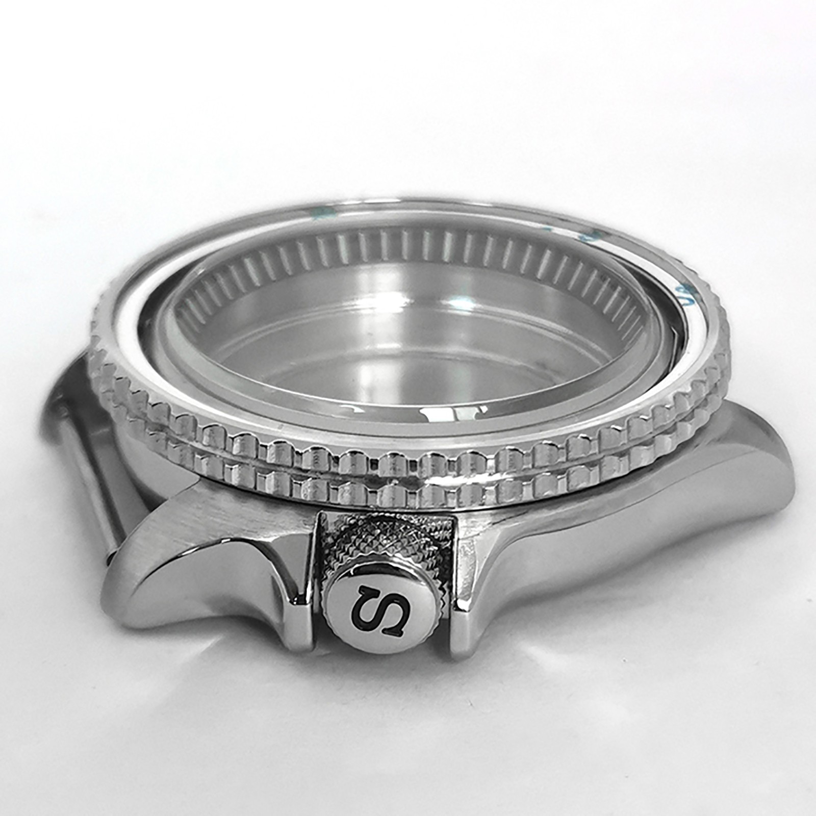 For NH35/NH36/4R Movement 42MM Stainless Steel Mineral Mirror Watch Case SKX007