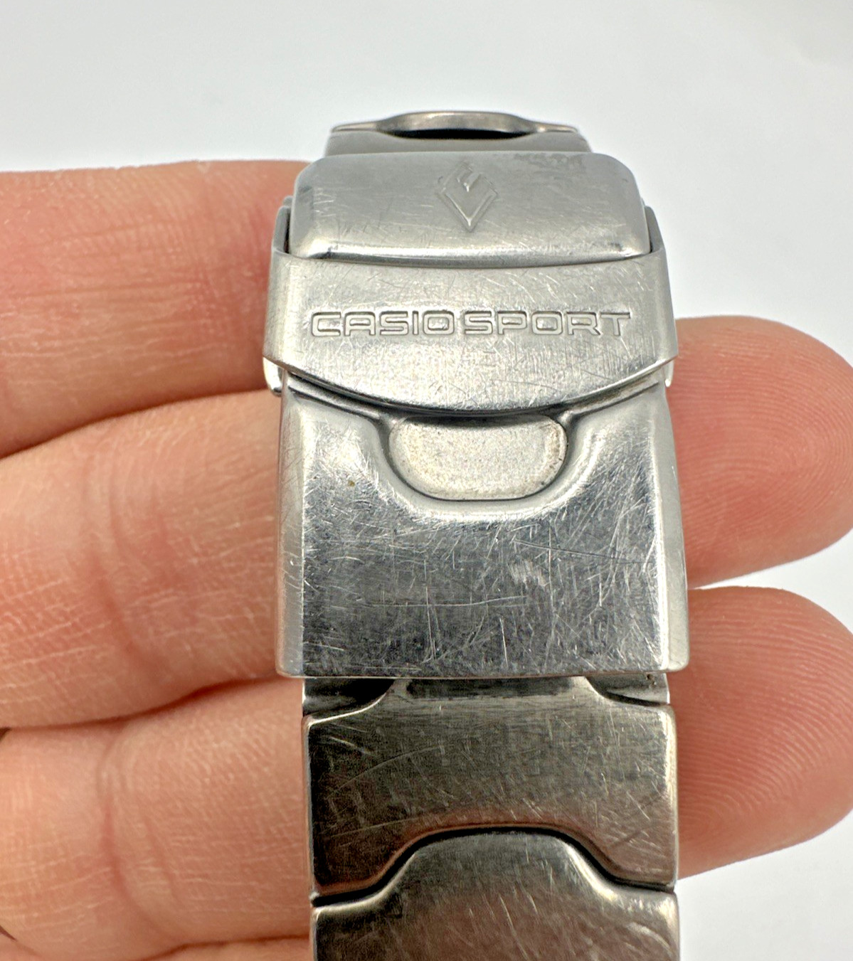 Vintage Casio Pro Trek PRG-100T Tough Solar Twin Sensor Titanium Bracelet Works