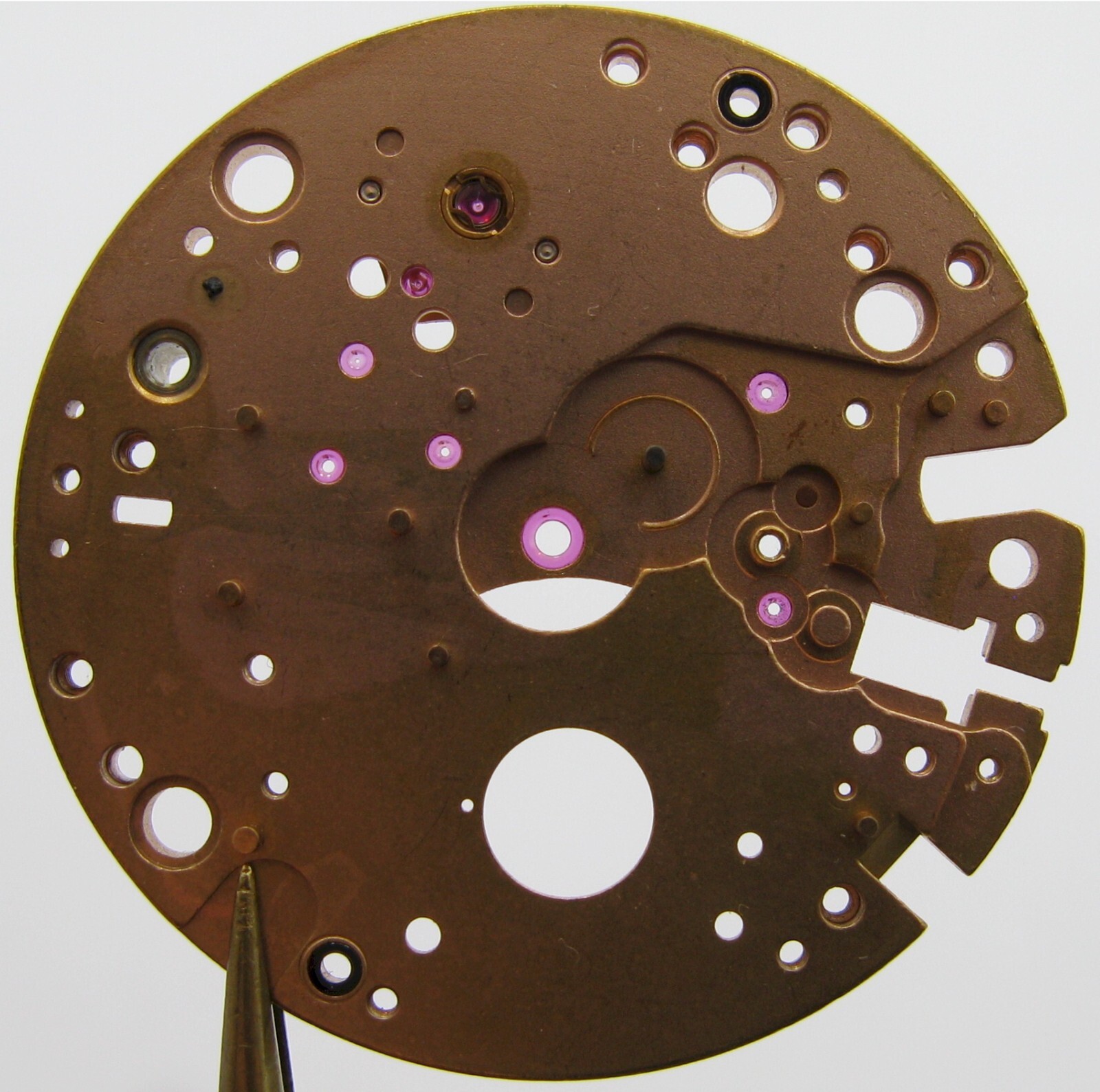 Omega 1040 Lemania Watch 1340 chronograph part 1000 jeweled main plate + 1005 ..