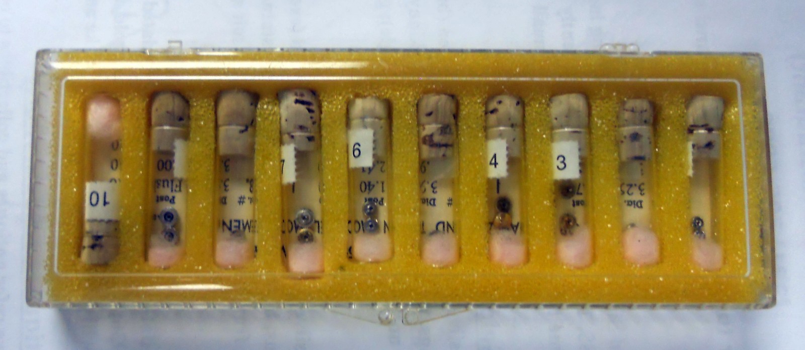 Vintage Watch Crowns,NOS, Still in Tubes. 36 Crowns total. Mixed Yellow & White