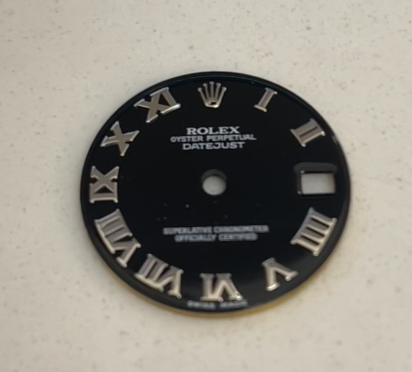 OEM Authentic Factory Rolex black Roman Watch Dial Datejust 178-274