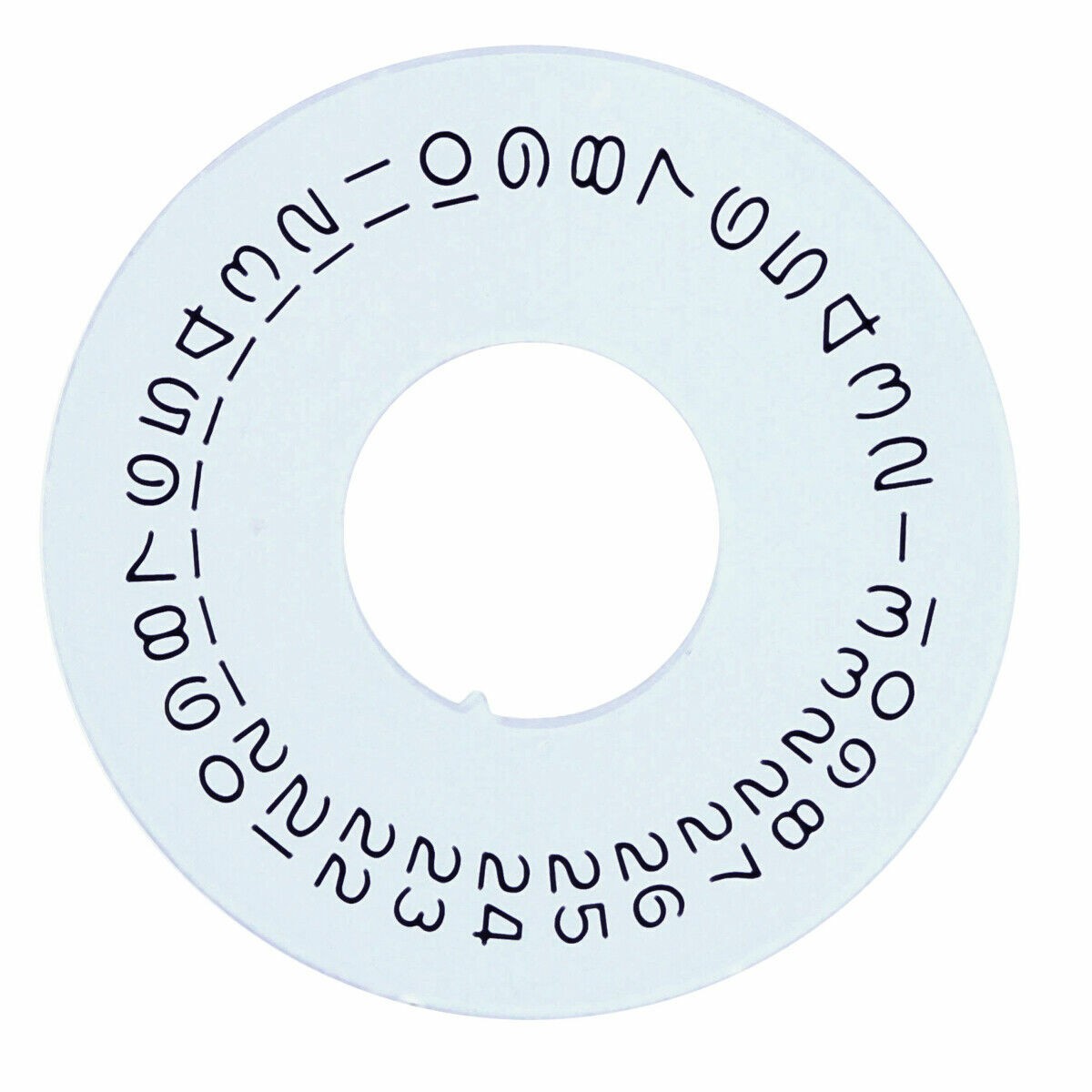 CALENDAR DATE DISC FOR ROLEX NQS PRESIDENT DAYDATE MOVEMENT 1030/1555/1556 WHITE