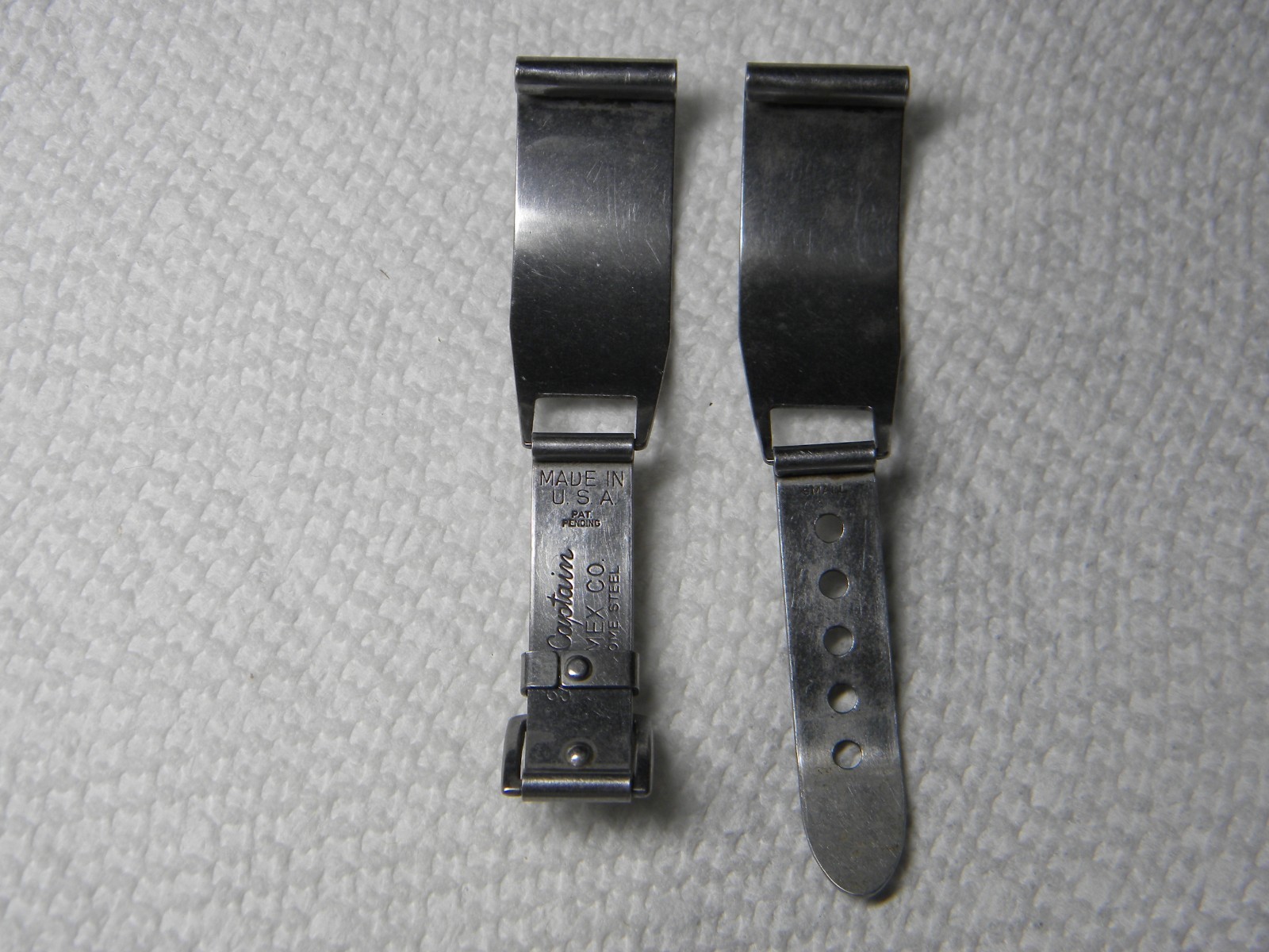 The Captain by Gemex Co Chrome Steel USA Made Watch Band Approx 15.5MM Lug Width