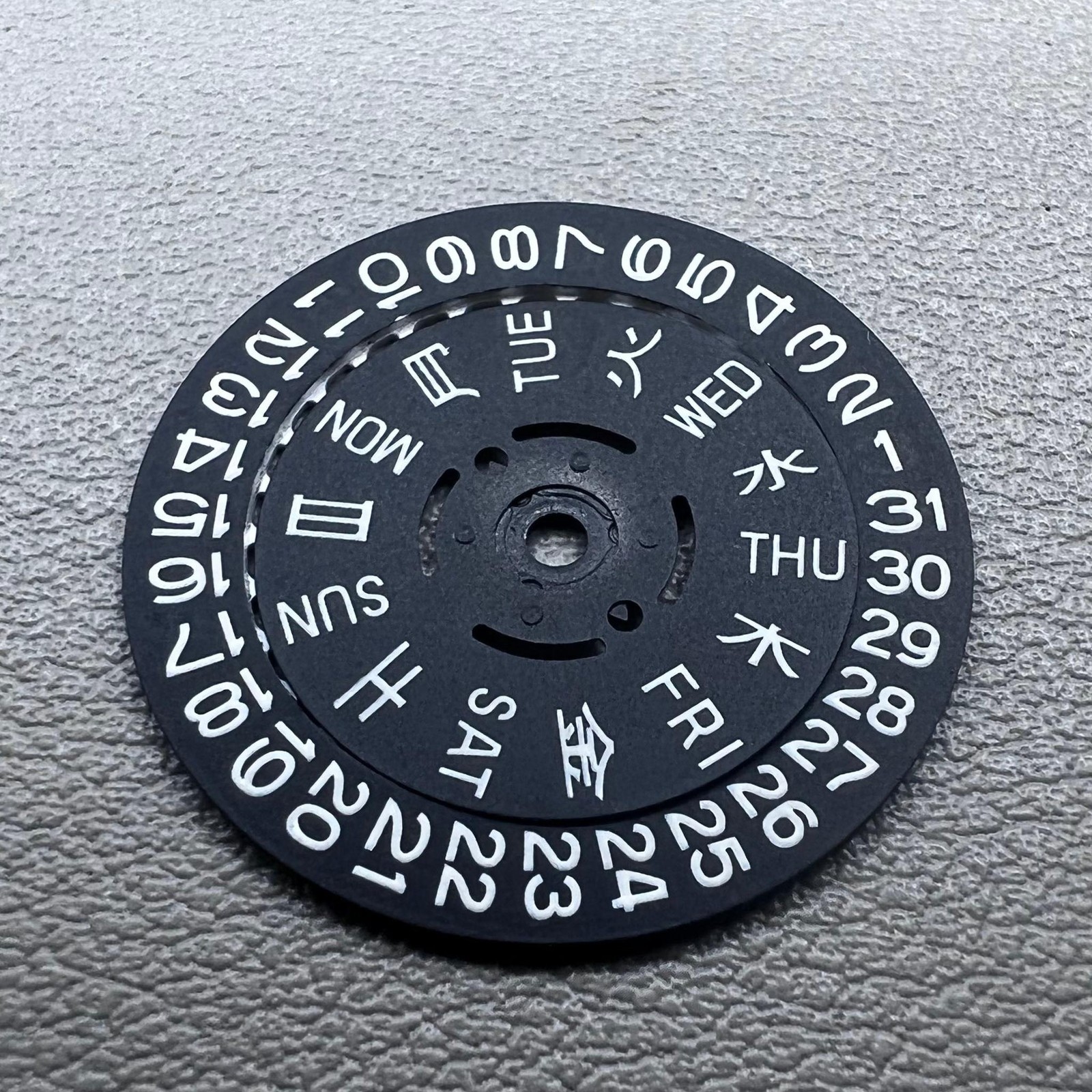 Green Lume Black Date Disk Wheel Week Wheel for Movement NH36 3.0 Position
