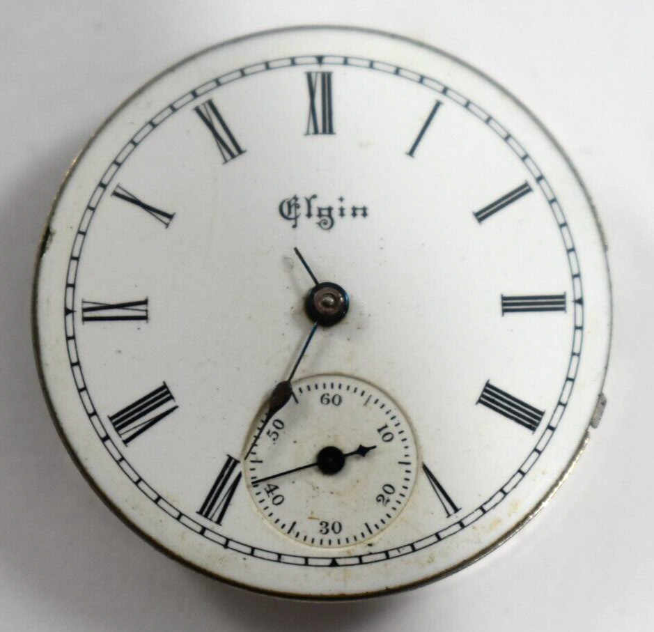 Vintage Elgin 110 0s 11J Hunting Pocket Watch Movement lot.a0