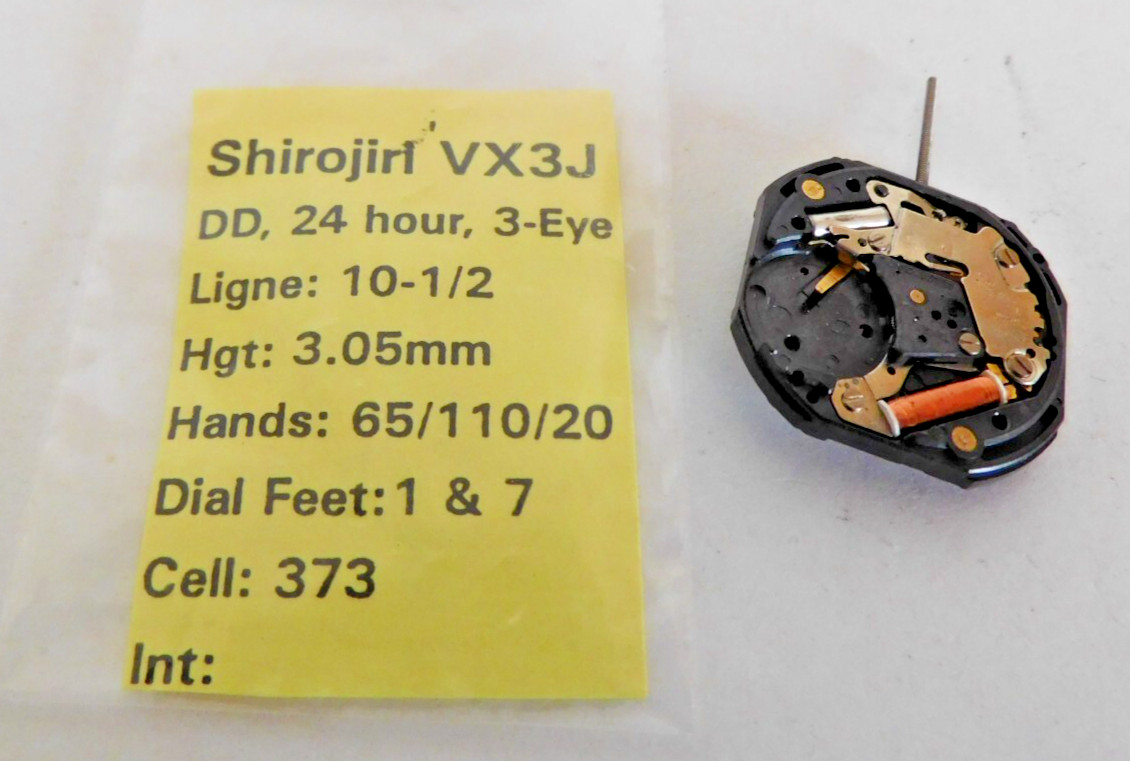 PULSAR VX 3J QUARTZ MOVEMENT NOT RUNNING FOR PARTS or REPAIR.