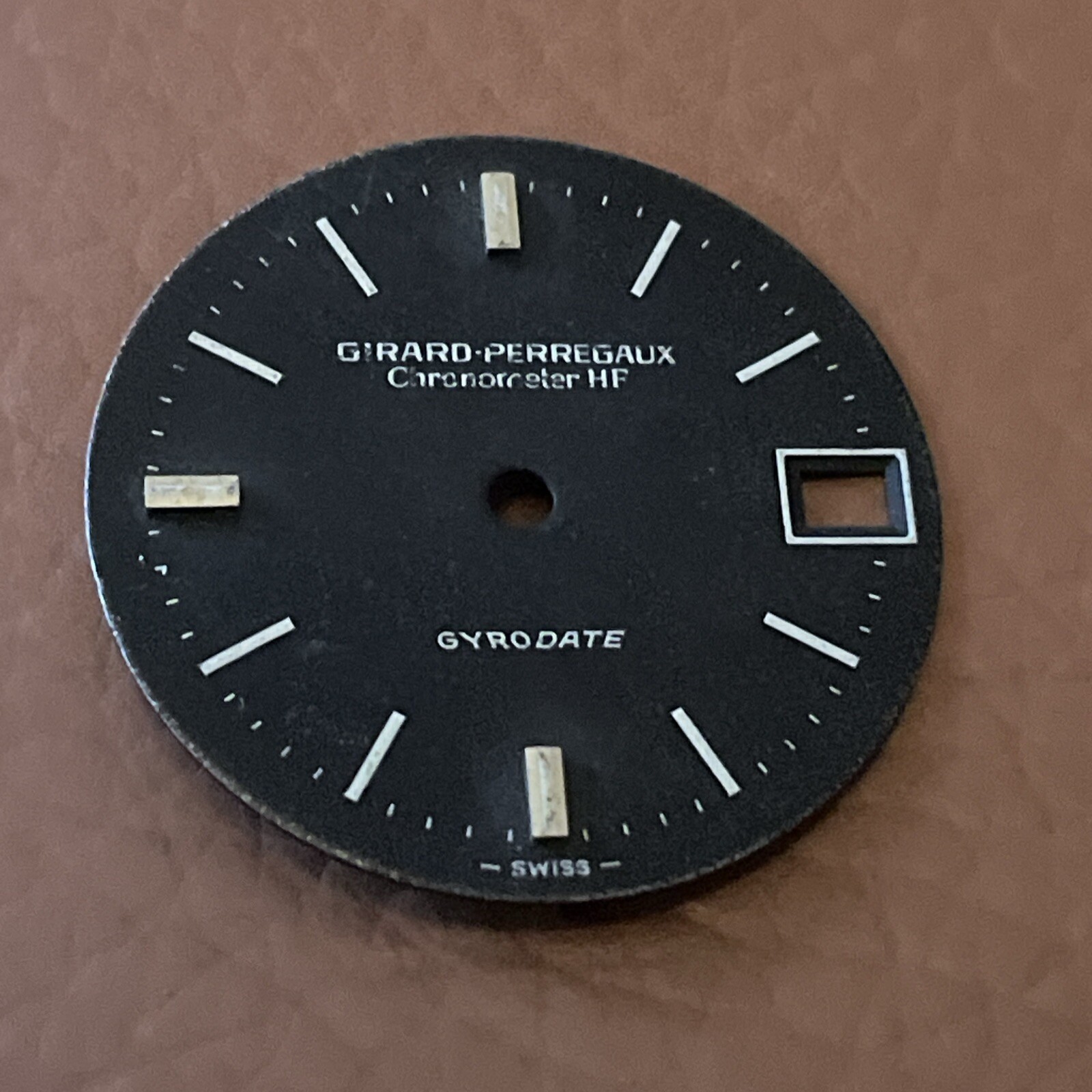 Dial For Girard Perregaux Gyromatic Chronometer HF Gyrodate Black Swiss Black 26