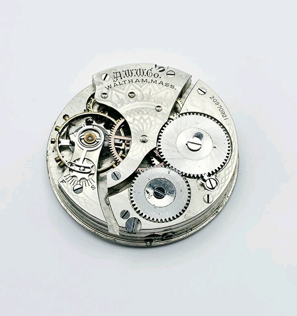 1917 Waltham Model 1908 Grade No. 620 15J 16s Pocket Watch Movement For Repair