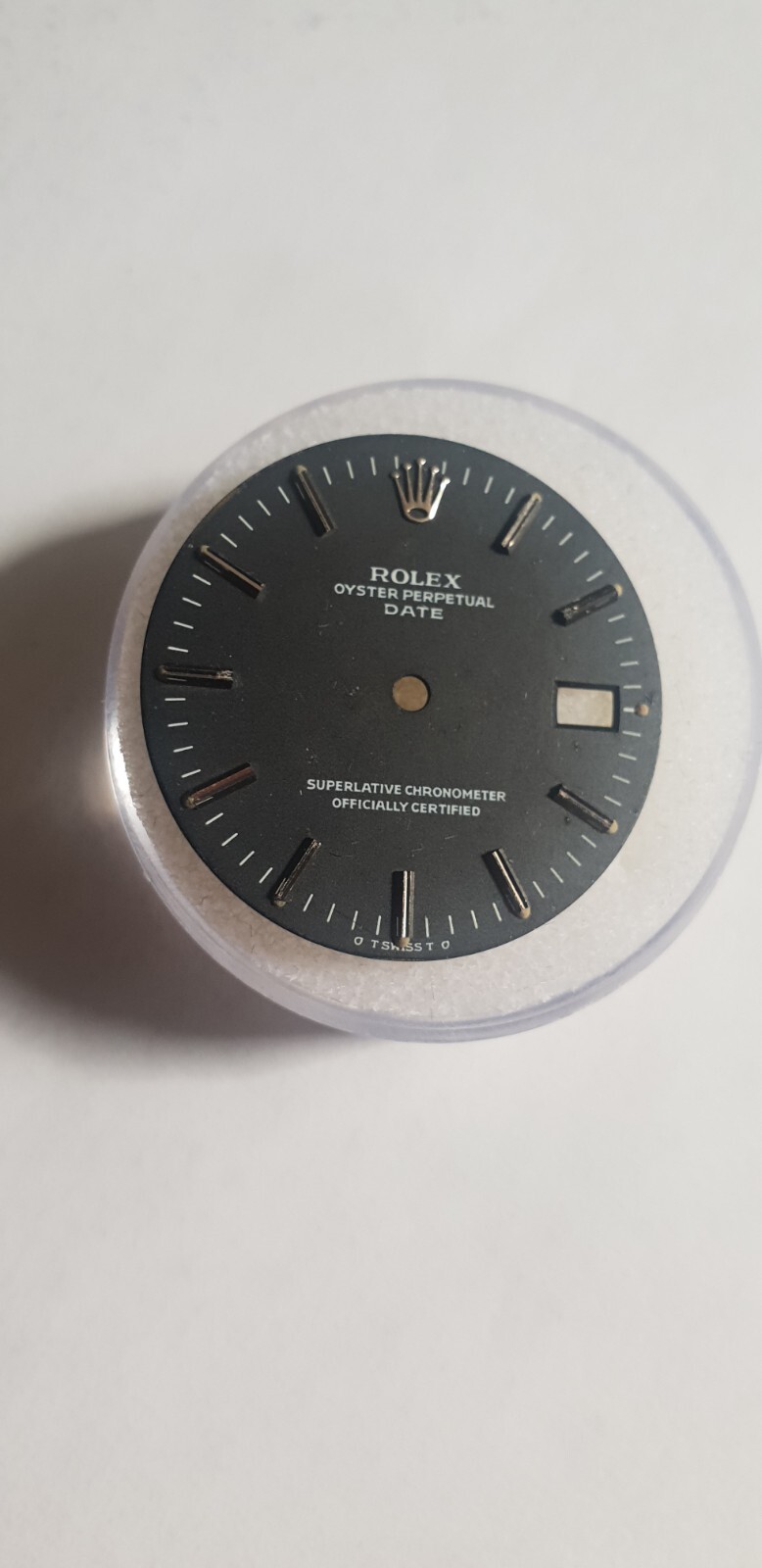 Authentic genuine Rolex Black mat Dial for date 34mm non quick Set watch