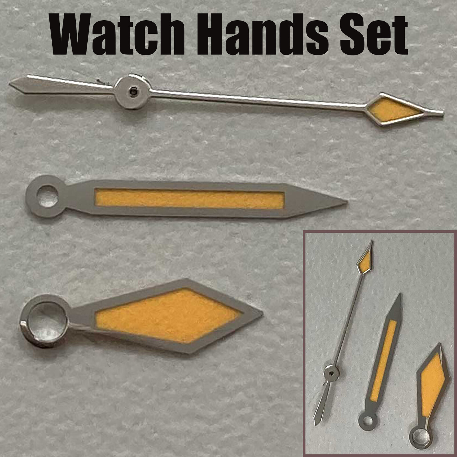 Watch Hands Luminous Wristwatch Orange Pointer for NH35 NH36 Watch Movement