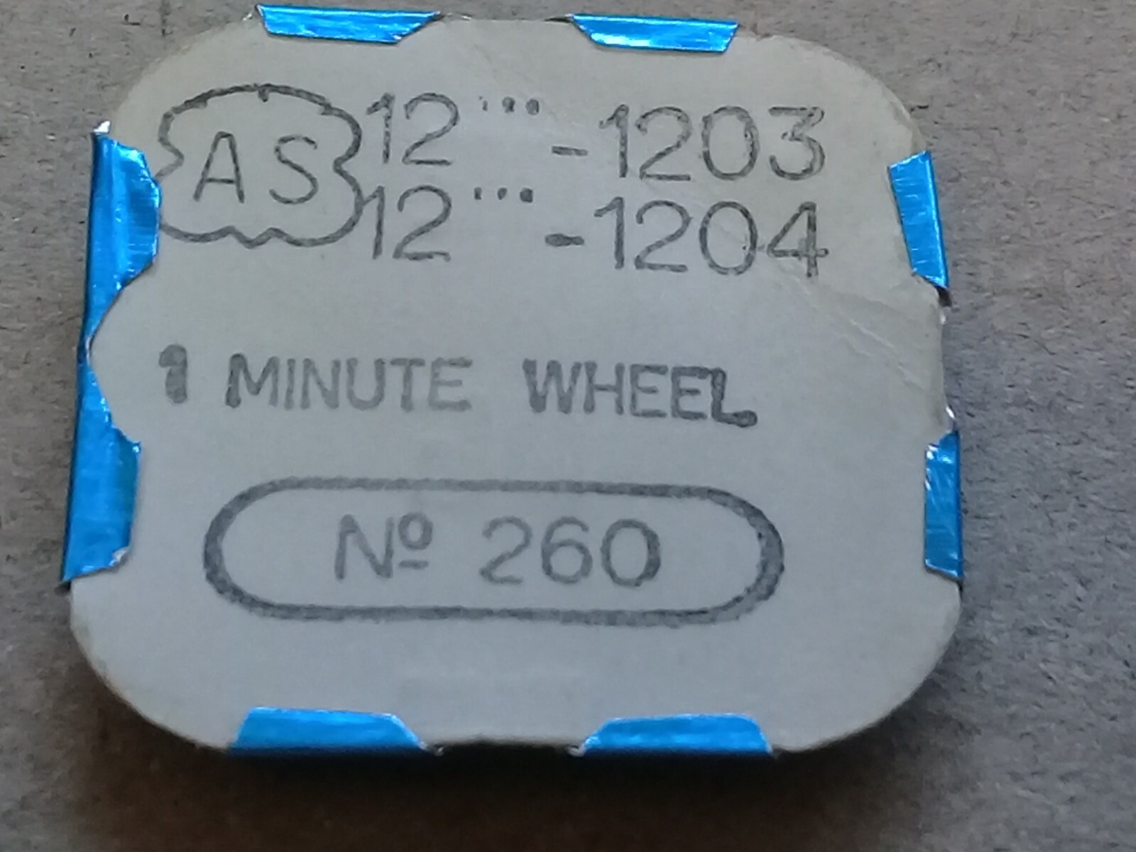 AS Cal. 1203 1204 – Minute Wheel – Part 260. 12”’ (TC939)