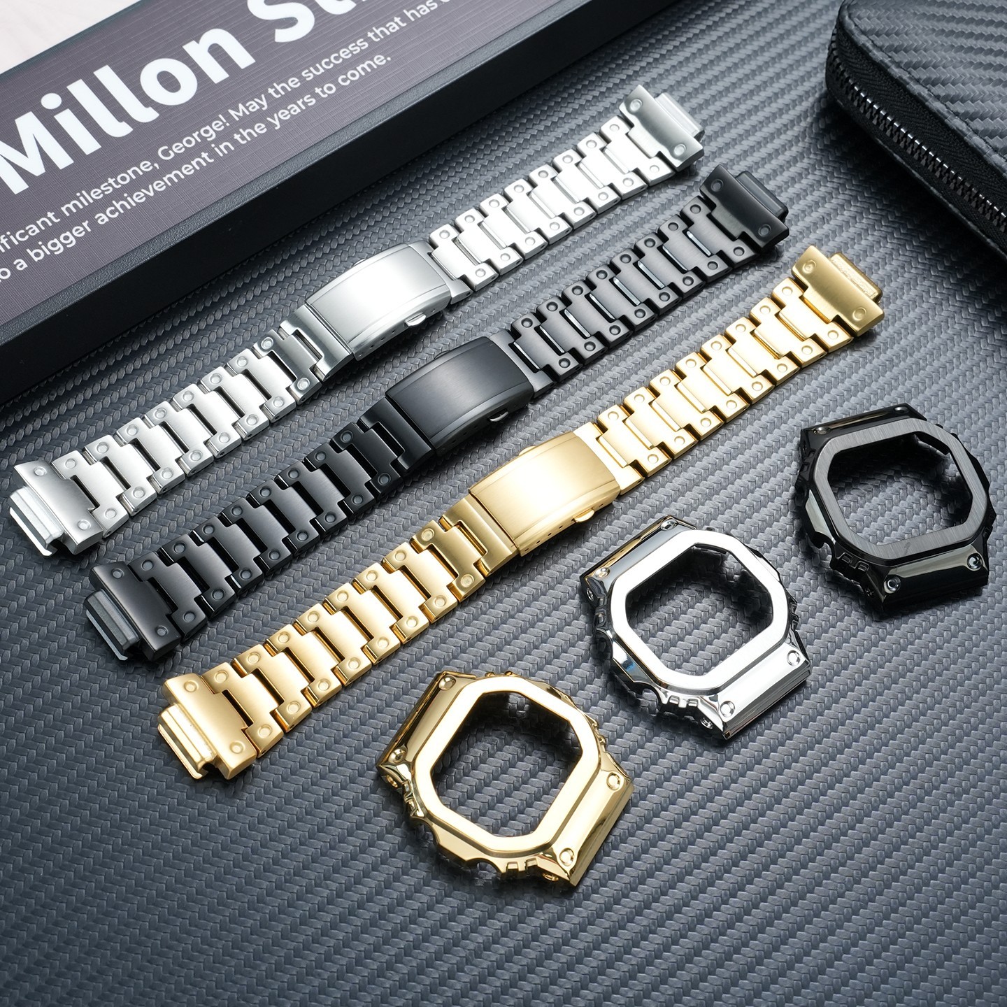 For Casio DW5600 GW-B5600 GW-M5610 GM5600 Metal Watch Case GW-B5600 Steel Strap