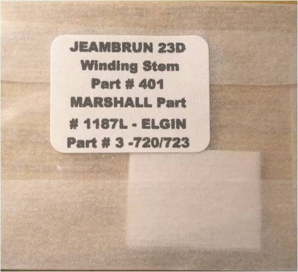 Jeambrun 23D – Part #401 – Elgin 720/723 – Part #3 – Winding Stem Arbor – Repair
