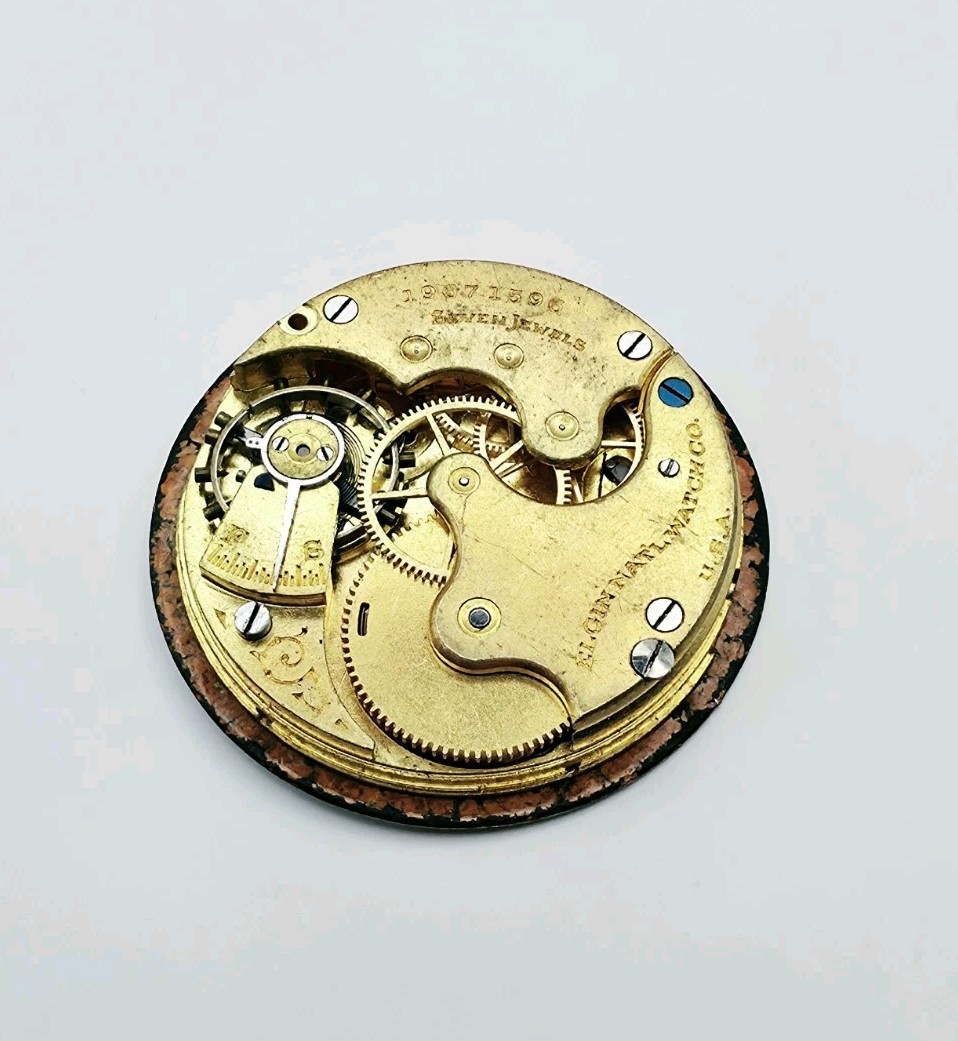 1917 Elgin Model 2 Grade 289 7J 6s Pocket Watch Movement For Repair
