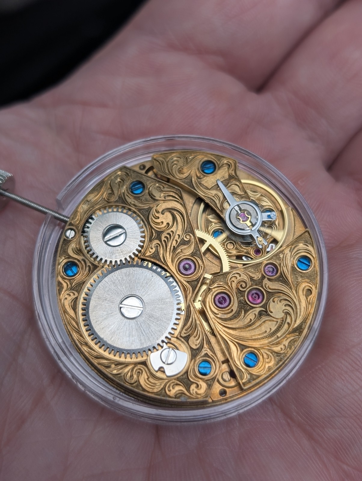New ST3600 Mechanical Watch Movement – Hand-Engraved, Gold-Plated (6497)