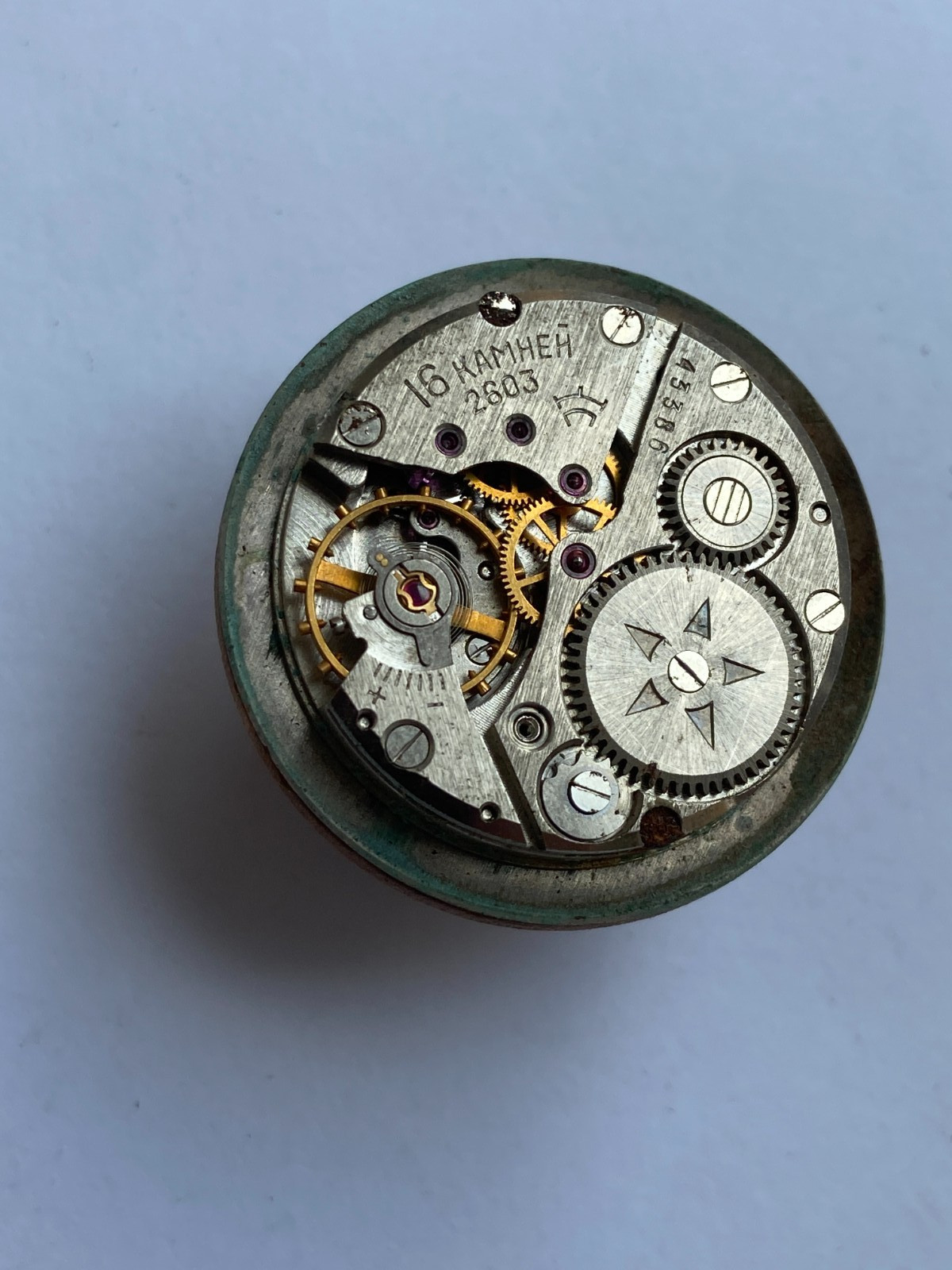 VINTAGE MEN WRIST WATCH FOR PARTS MOVEMENT RAKETA CCCR PAKETA CAL. 2603 16J