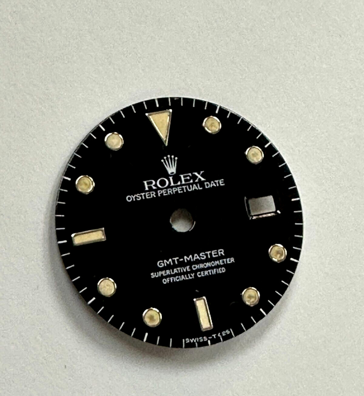 RARE ORIGINAL Vintage Rolex GMT-MASTER Black GLOSSY SPIDER Dial Never Refinished