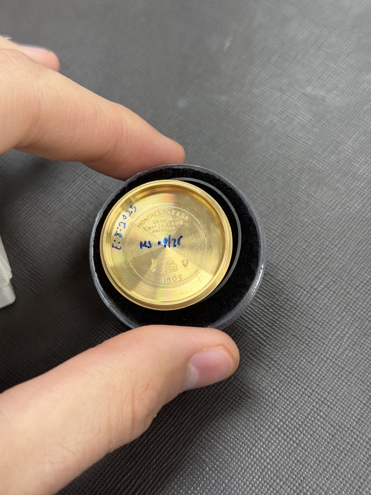 Authentic Rolex Day-Date 1803 18k Gold Case Back OEM Vintage President w/ Gasket