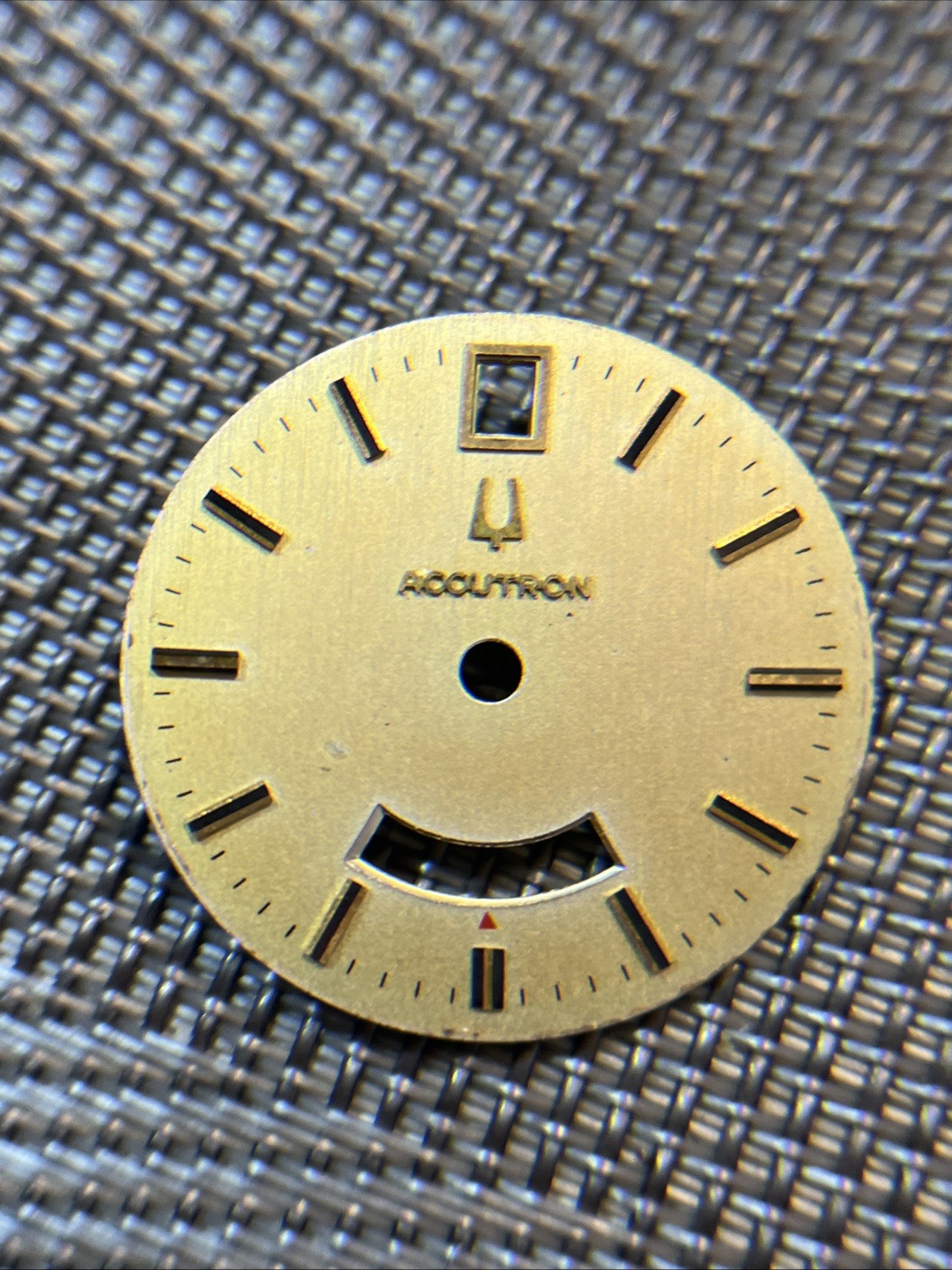 Vtg Bulova Accutron Watch Dial Date Windows Used 1960-1970