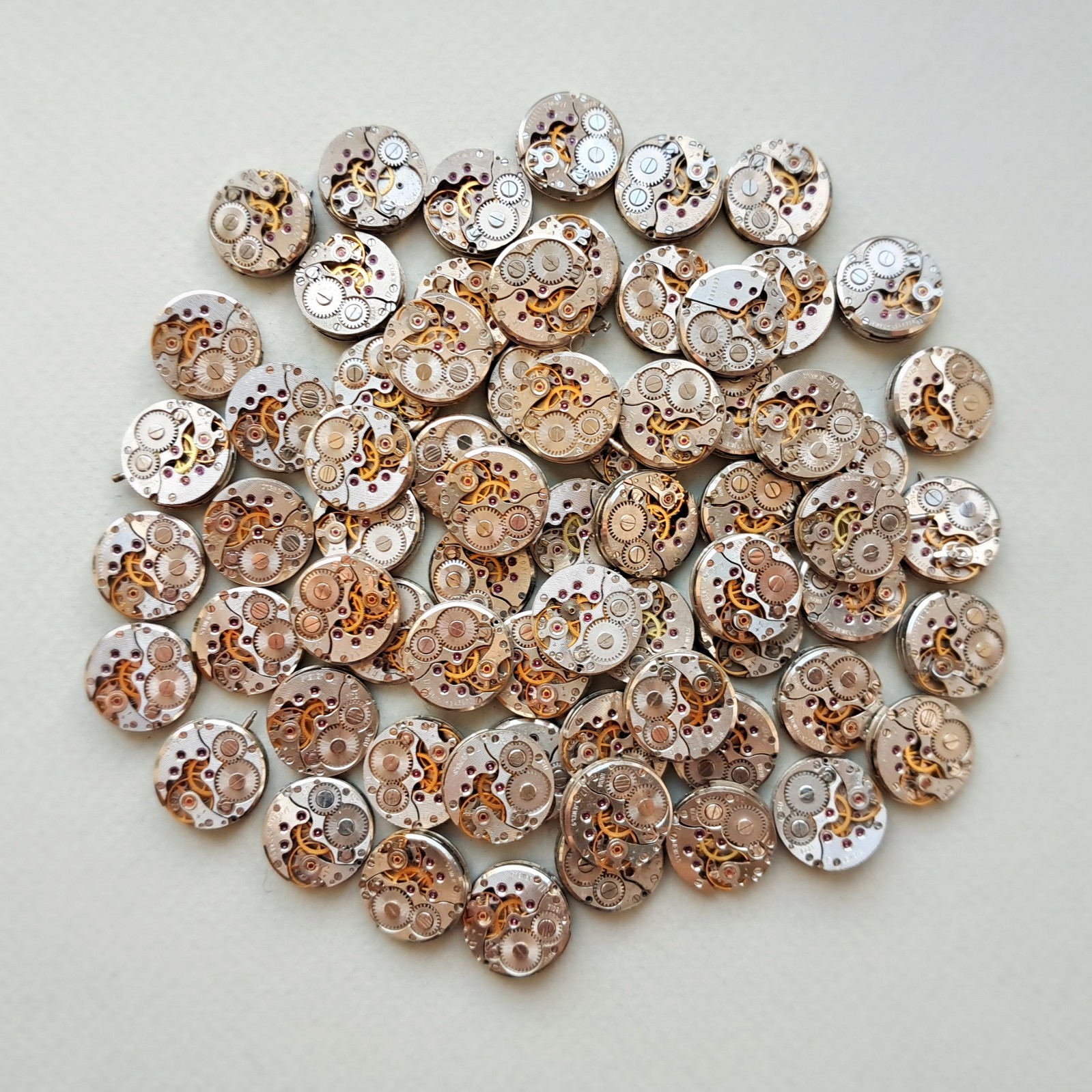 Lot of 10 CHAIKA Watch Movements 16mm USSR | Vintage Mechanical Parts Steampunk