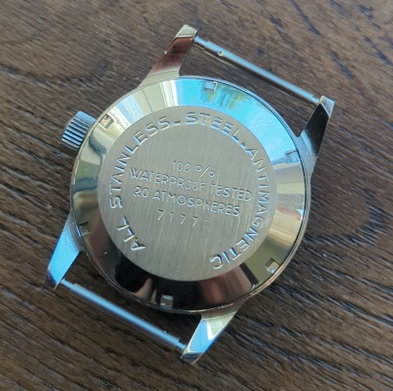 1960s Vintage Divers Watch Case Rotating Bezel All Steel 31mm (B87)