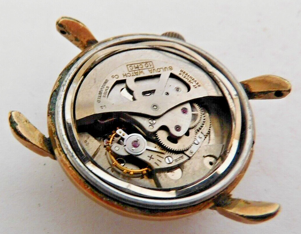 BULOVA 10 CMC WATCH 10k R.G.P. 17 JEWELS FOR PARTS or REPAIR. USED