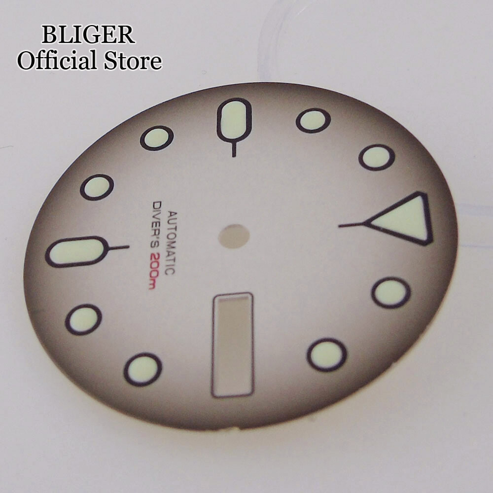29mm Mod Watch Dial Black Gray Orange Fit NH36 Movement for 3H 3.8H 4.1H o’clock