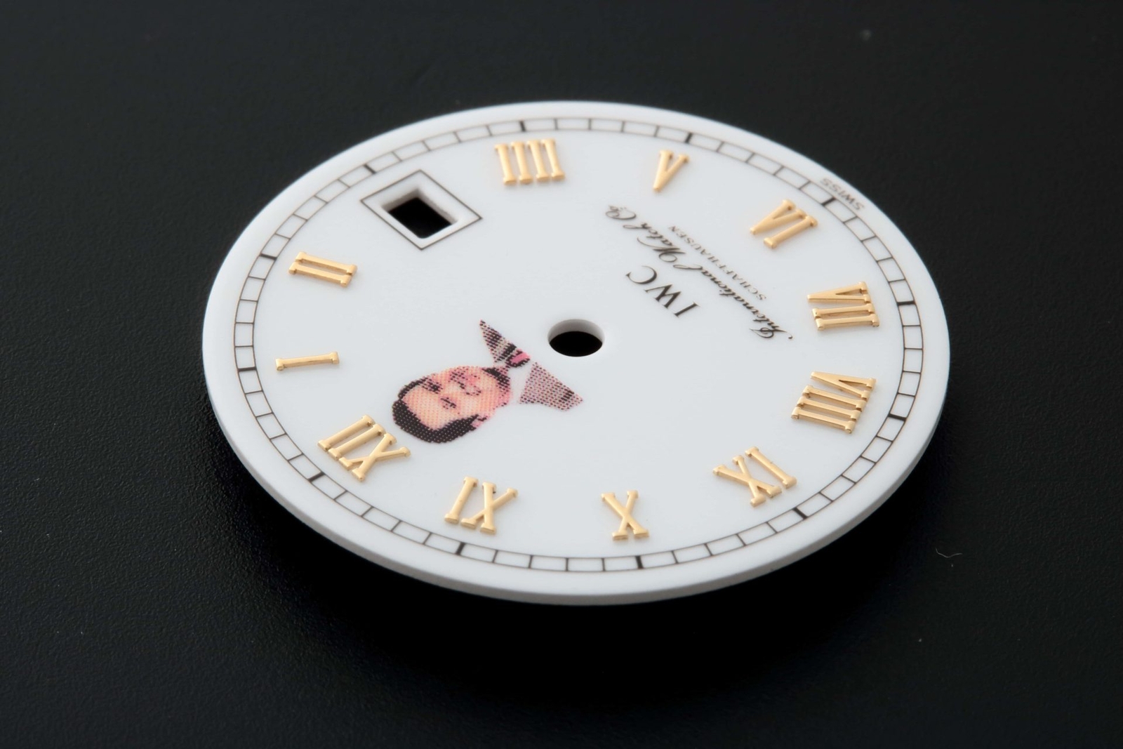 GENUINE IWC Man’s Face Portrait Logo Date Rare Collectible Dial Schaffhausen