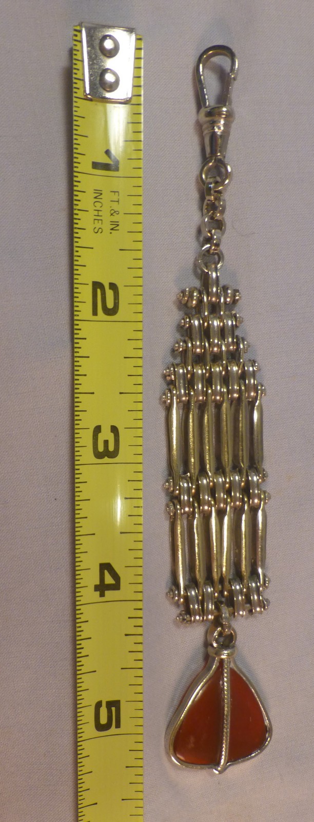 Vintage Pocket Watch Chain with Unique Fob – -BEST OFFER-