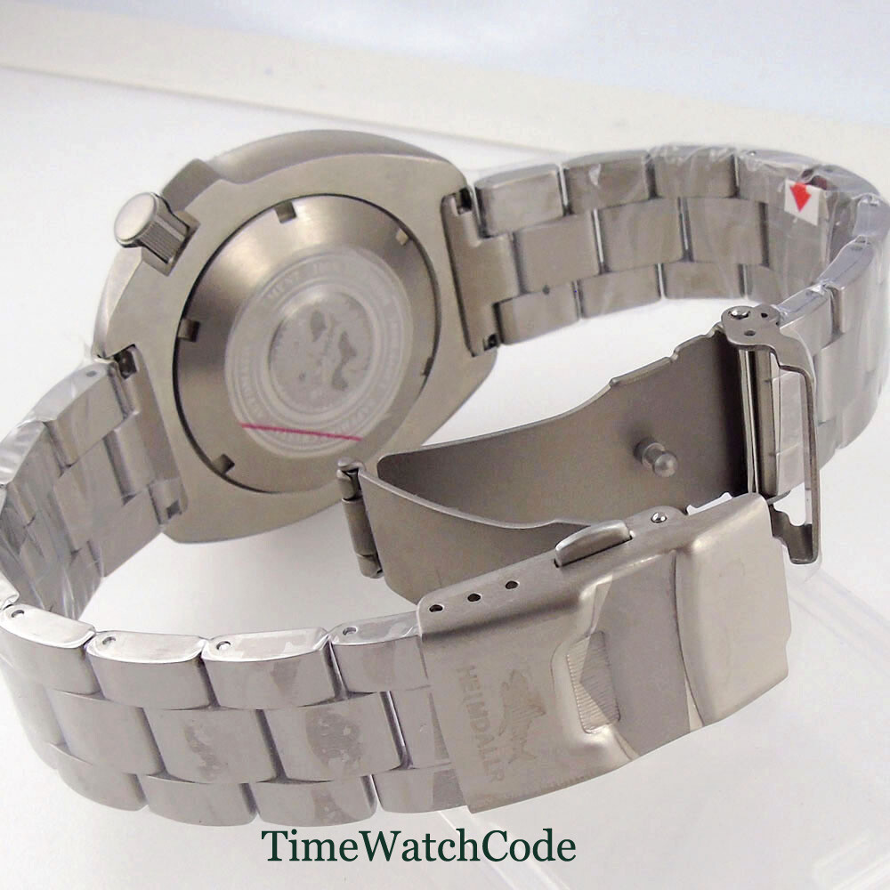 20ATM Titanium Diver Watch Case+Bracelet AR Coating Sapphire Fit For NH35 NH36