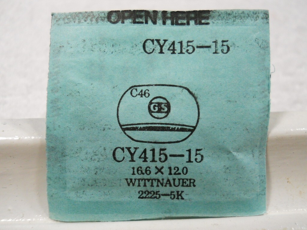 GS CY415-15 Watch Crystal Fit Wittnauer 2225-5K – 16.6 x 12.0 mm Replacement