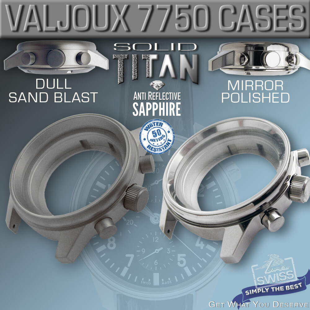WATCH CASE – SOLID TITANIUM – 41 MM – 7750 ETA VALJOUX, SANDBLAST and POLISHED