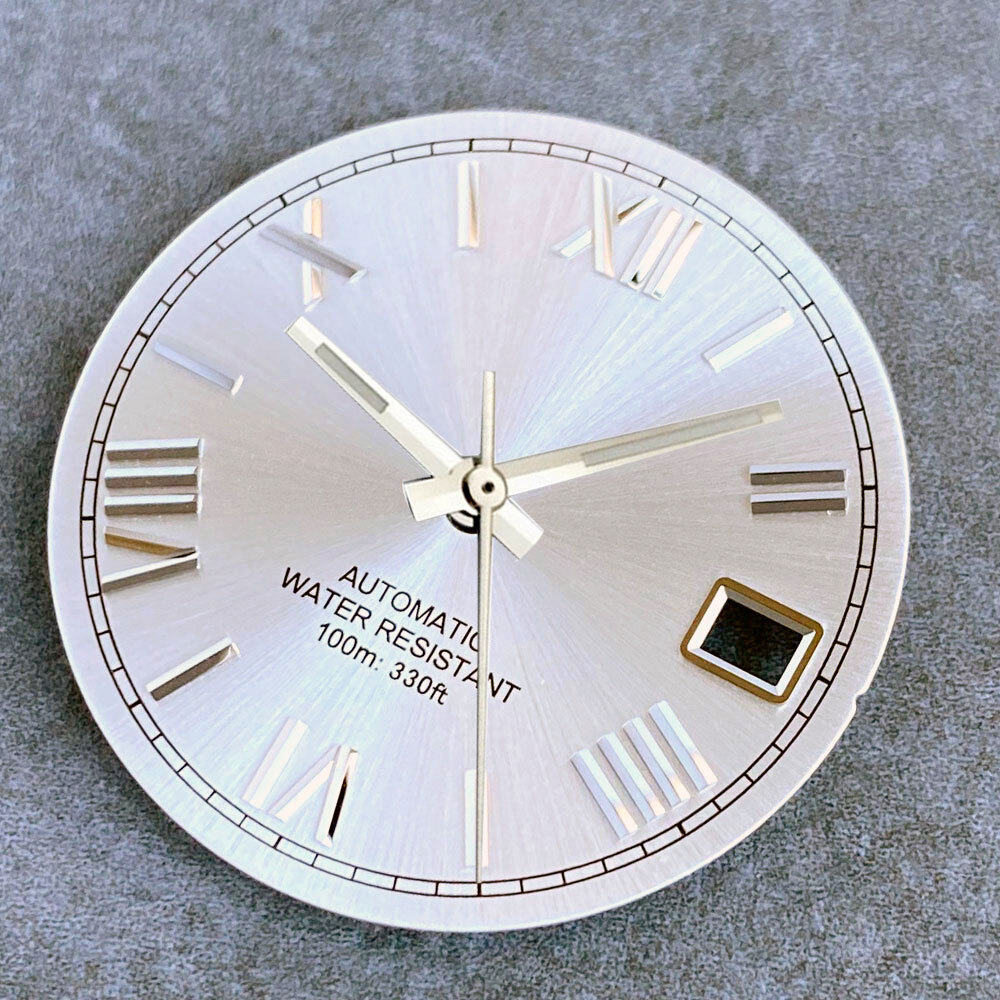 Sunburst Roman Numerals Watch Dial Face for NH35 NH36 NH38 NH70 4R35/36 29mm