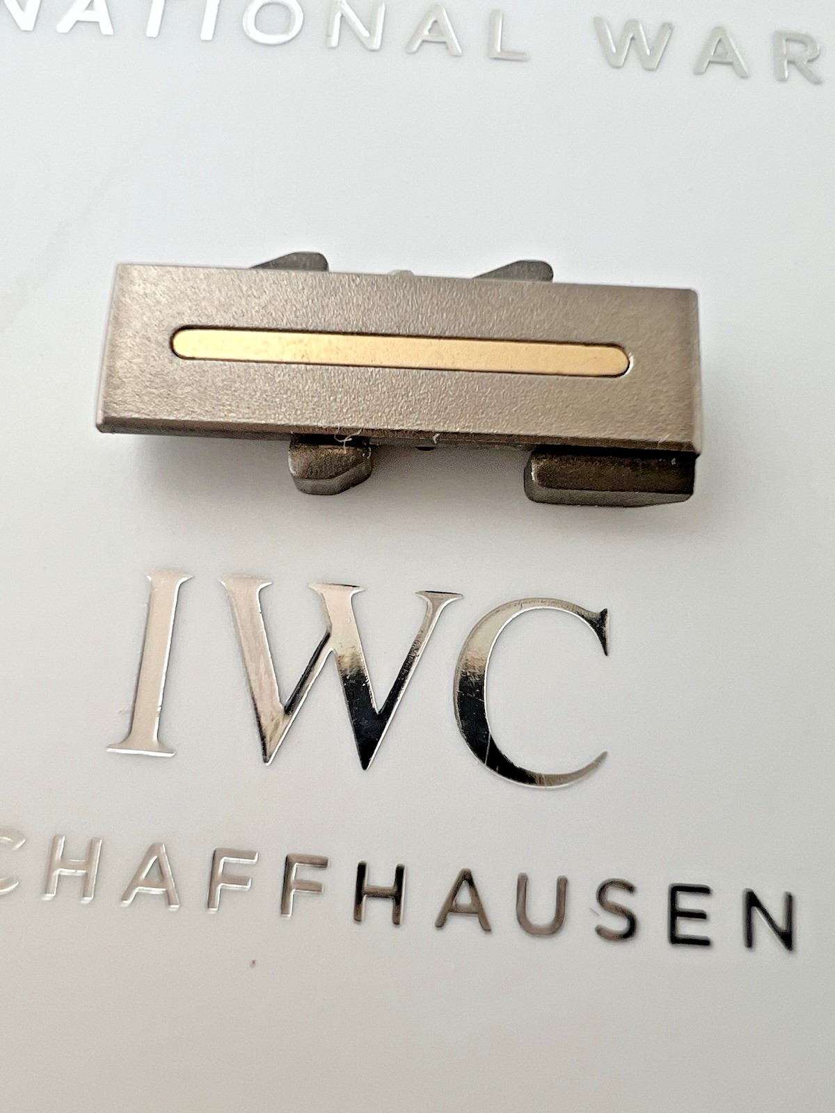 IWC/PORSCHE DESIGN Watch Link TITANIUM TWO TONE KHAKI 17 mm Swiss Made NEW