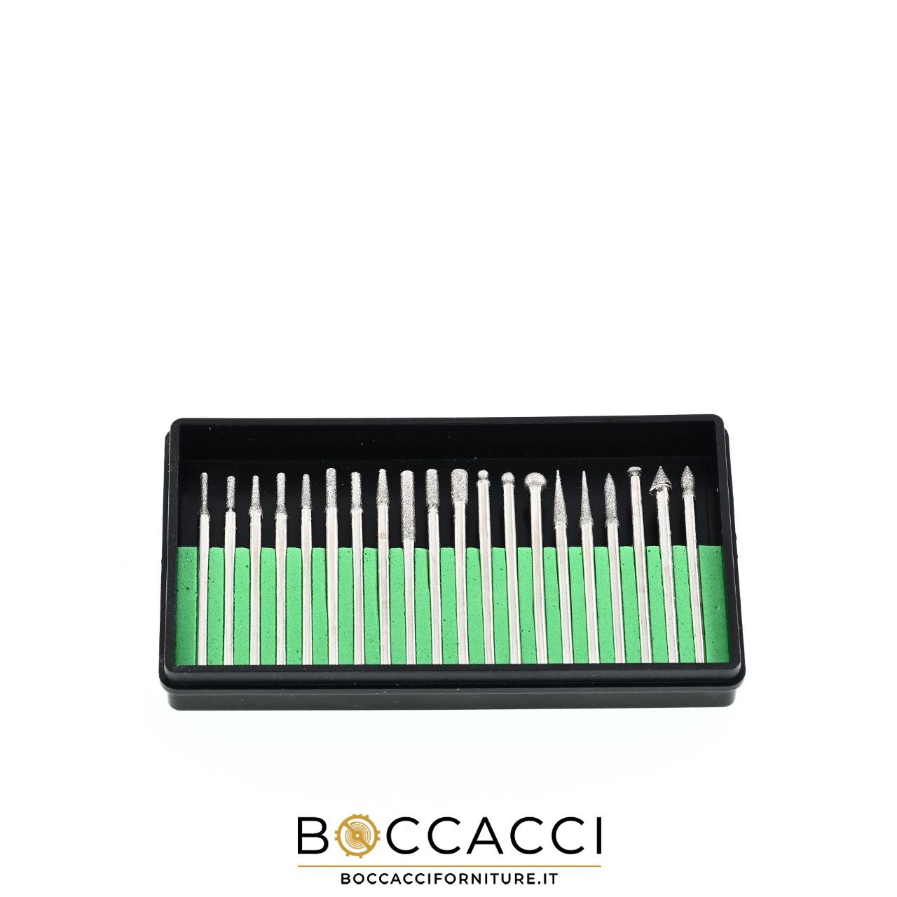 AUGUSTA Assortimento 20 Frese Diamantate di Varie Dimensioni/Forme (NUOVO)
